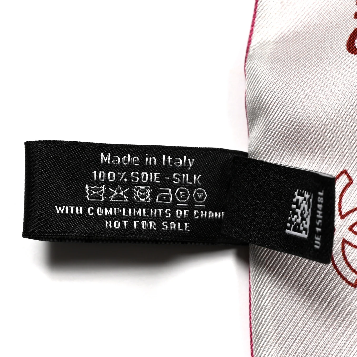 Silk 19 Rue Cambon Slim Bandeau Scarf Pink White - Image 4