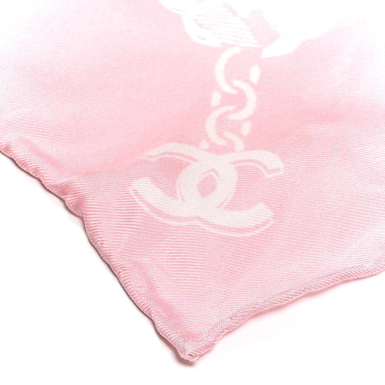 Silk CC Clover Scarf Pink - Image 5