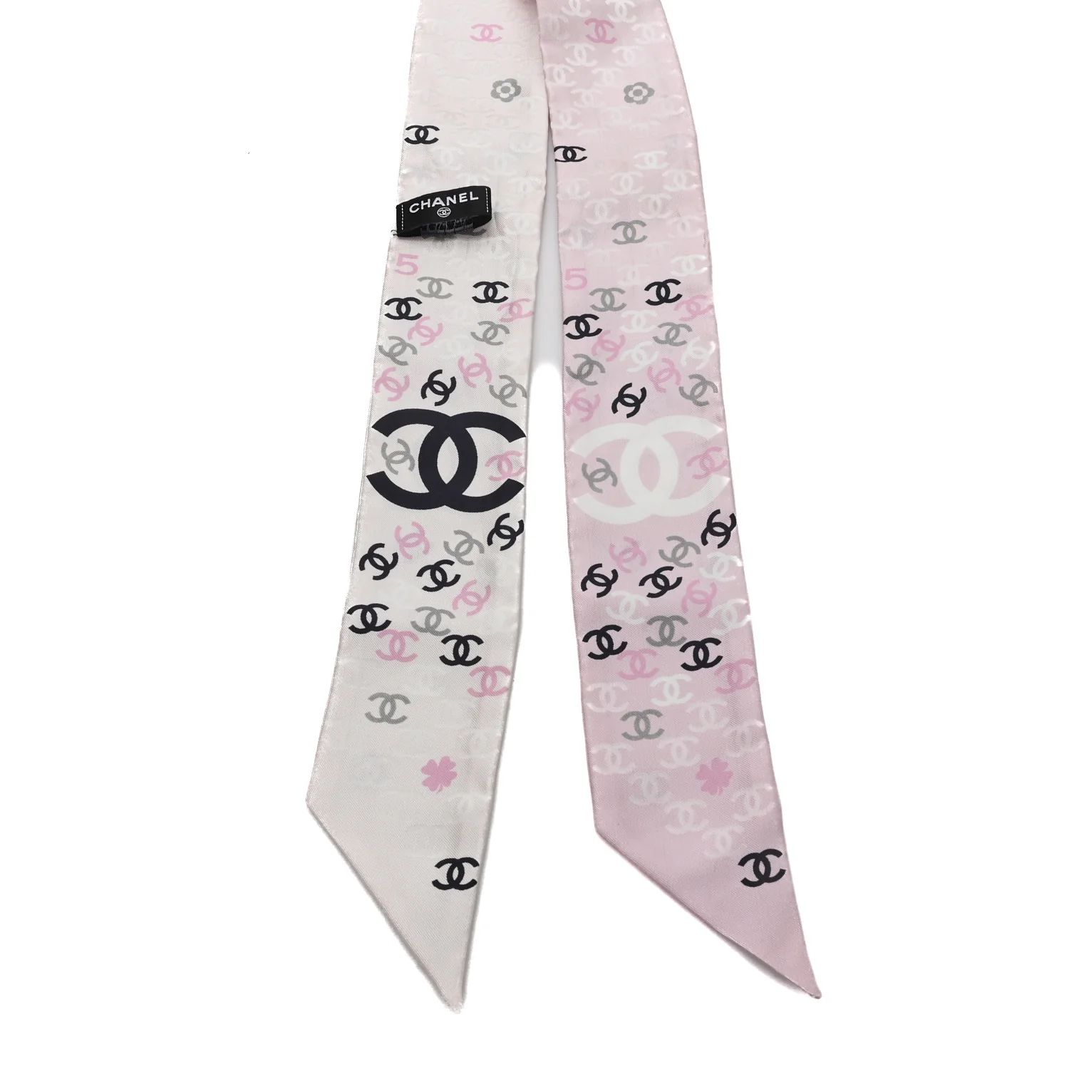Silk CC Slim Bandeau Pink Ecru Black - Image 2