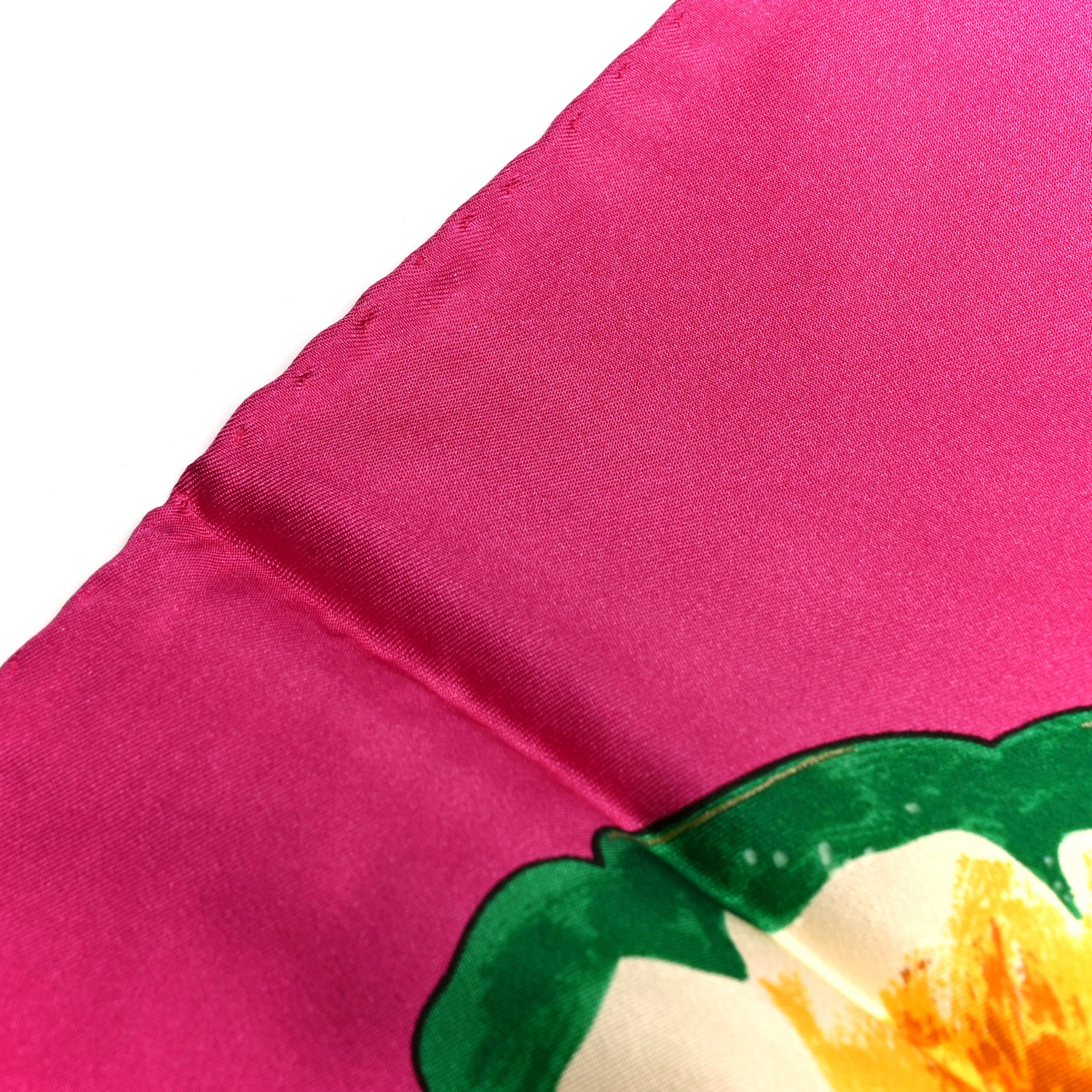 Silk Floral CC Square Scarf Pink Multicolor - Image 4