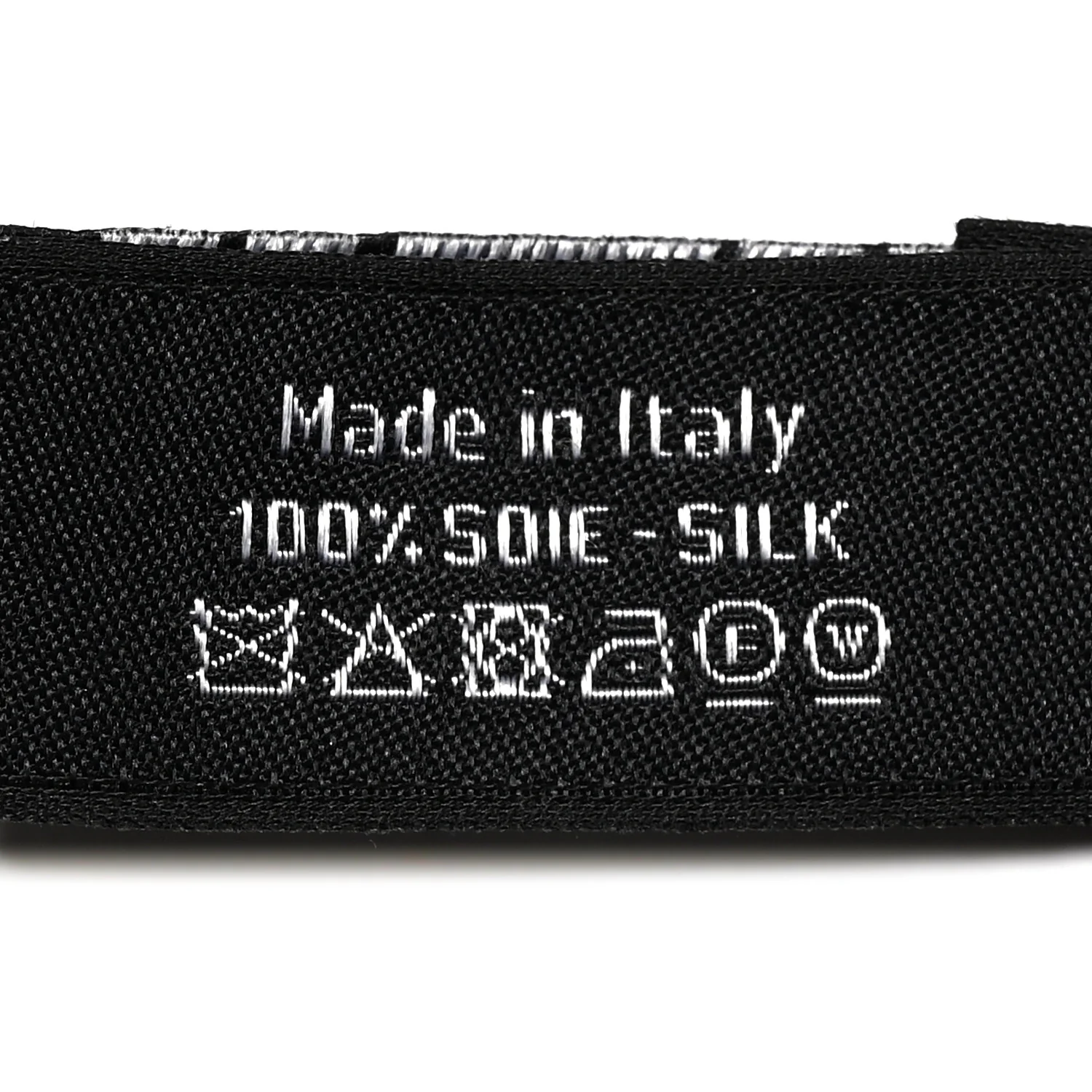 Silk Twill CC Logo Slim Bandeau Scarf Navy Blue Multicolor - Image 4