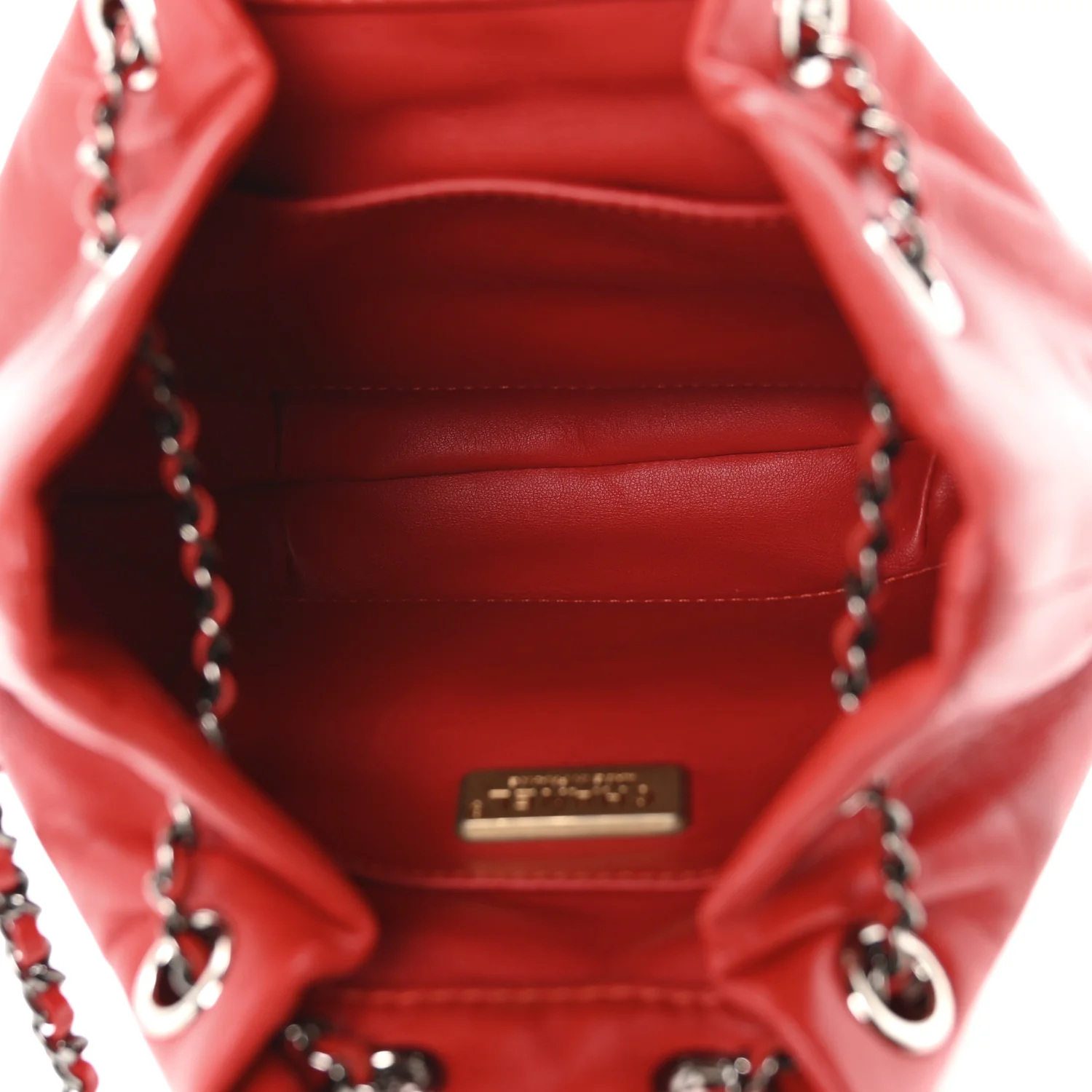 Snakeskin Calfskin Gabrielle Bucket Red - Image 5