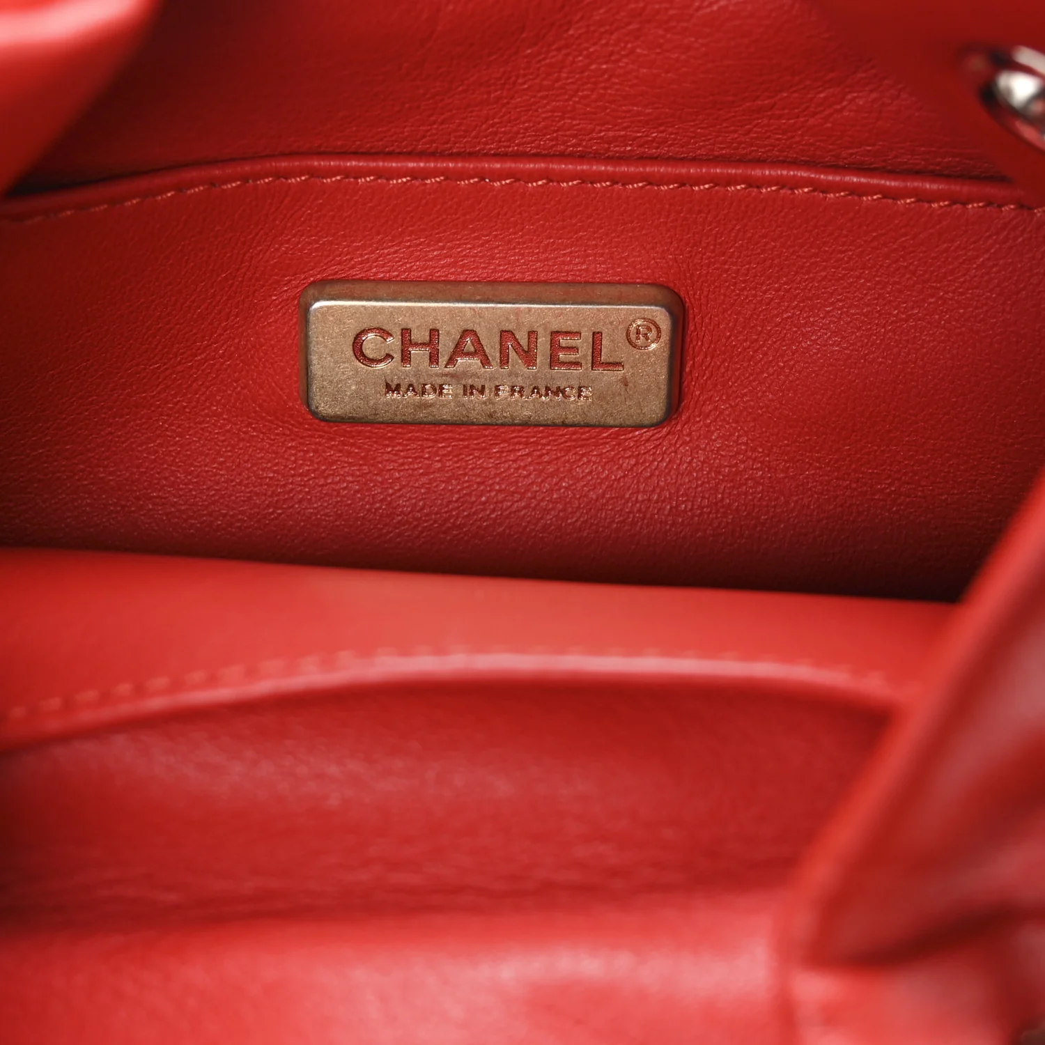 Snakeskin Calfskin Gabrielle Bucket Red - Image 6