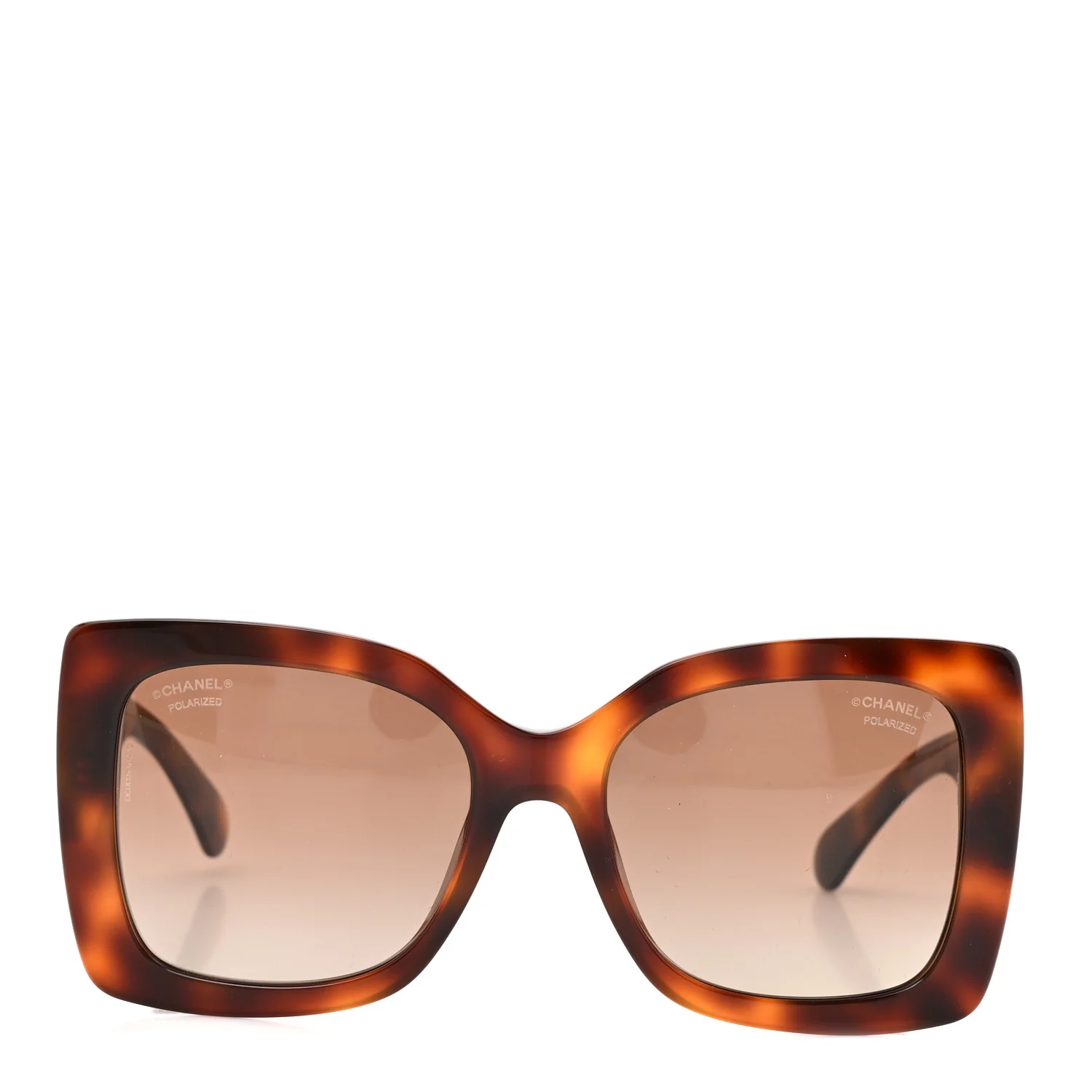 Square Polarized CC Sunglasses 5494 Tortoise Brown - Image 2