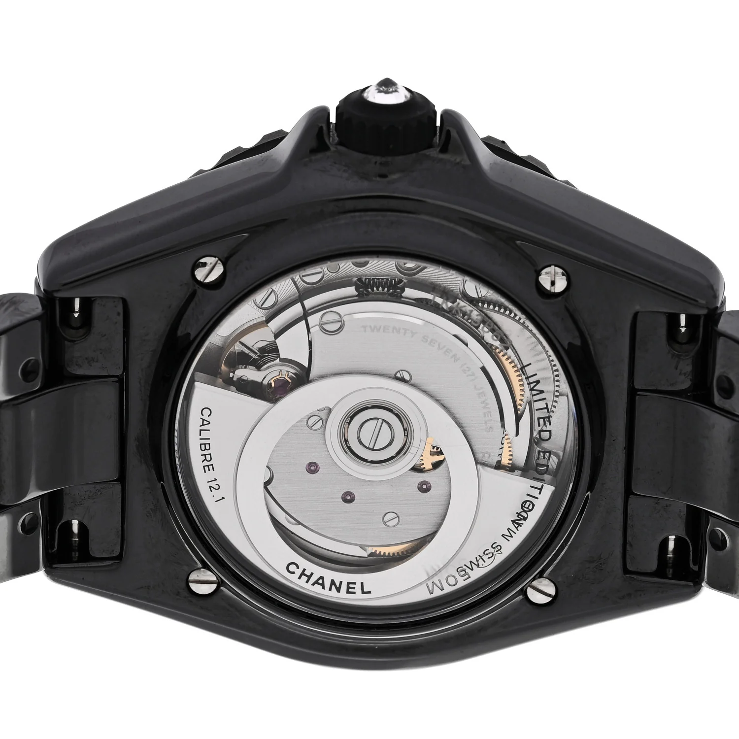 Stainless Steel Ceramic 38mm J12 Limited Edition Mademoiselle Couture Automatic Watch Black - Image 4