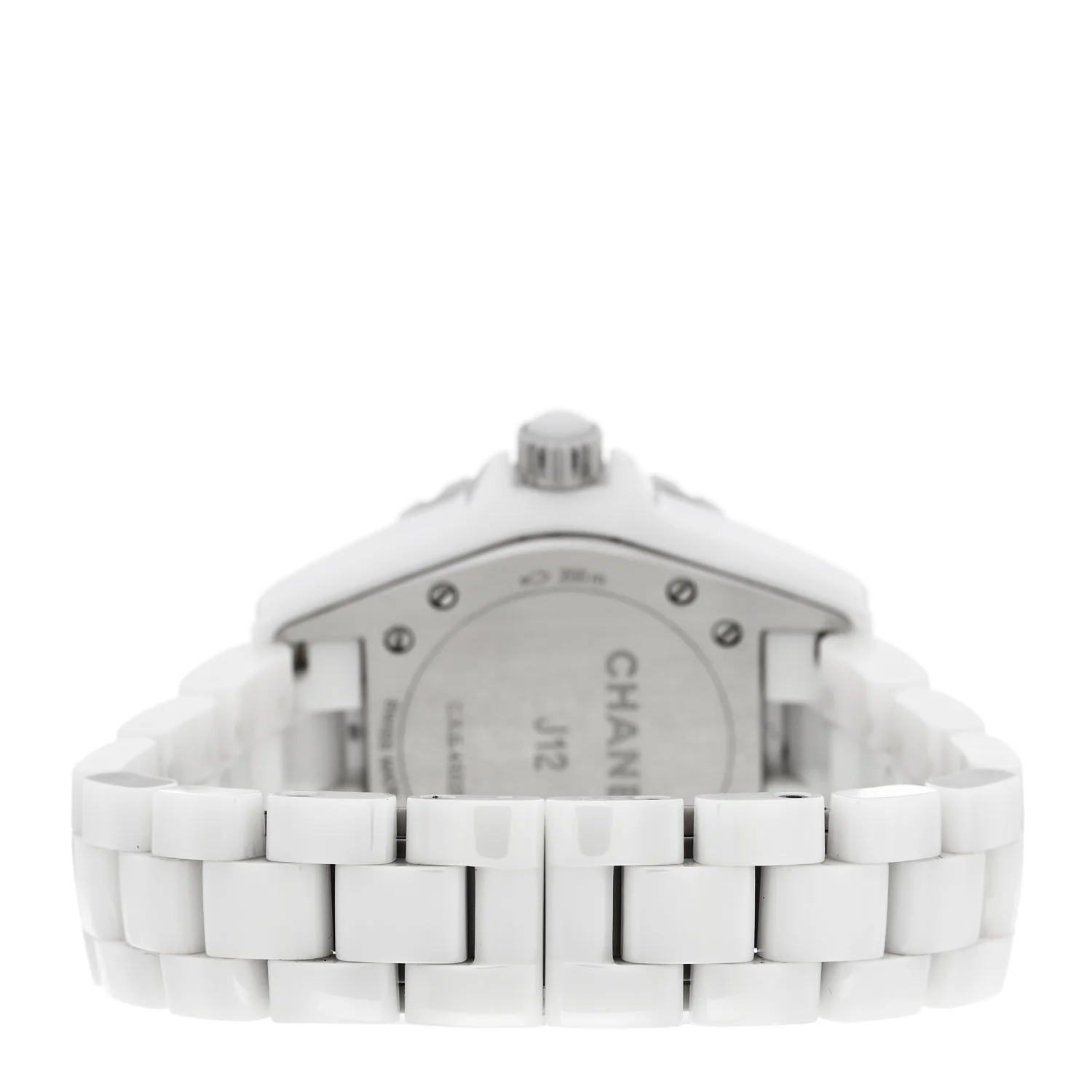 Stainless Steel Ceramic Diamond Mother of Pearl 33mm J12 Quartz Watch White - Image 3