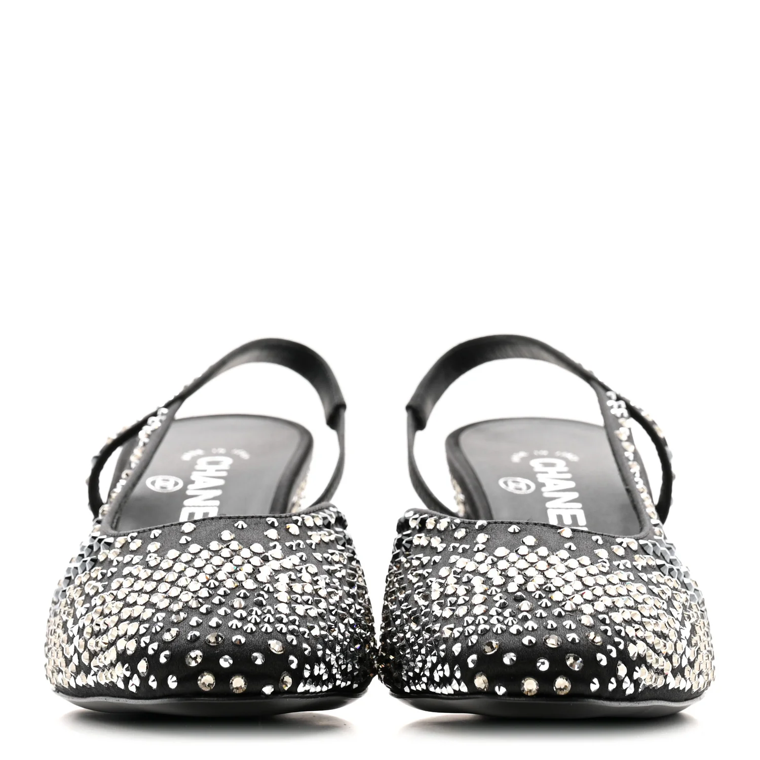 Strass Cap Toe CC Slingback Pumps 39.5 Black - Image 3