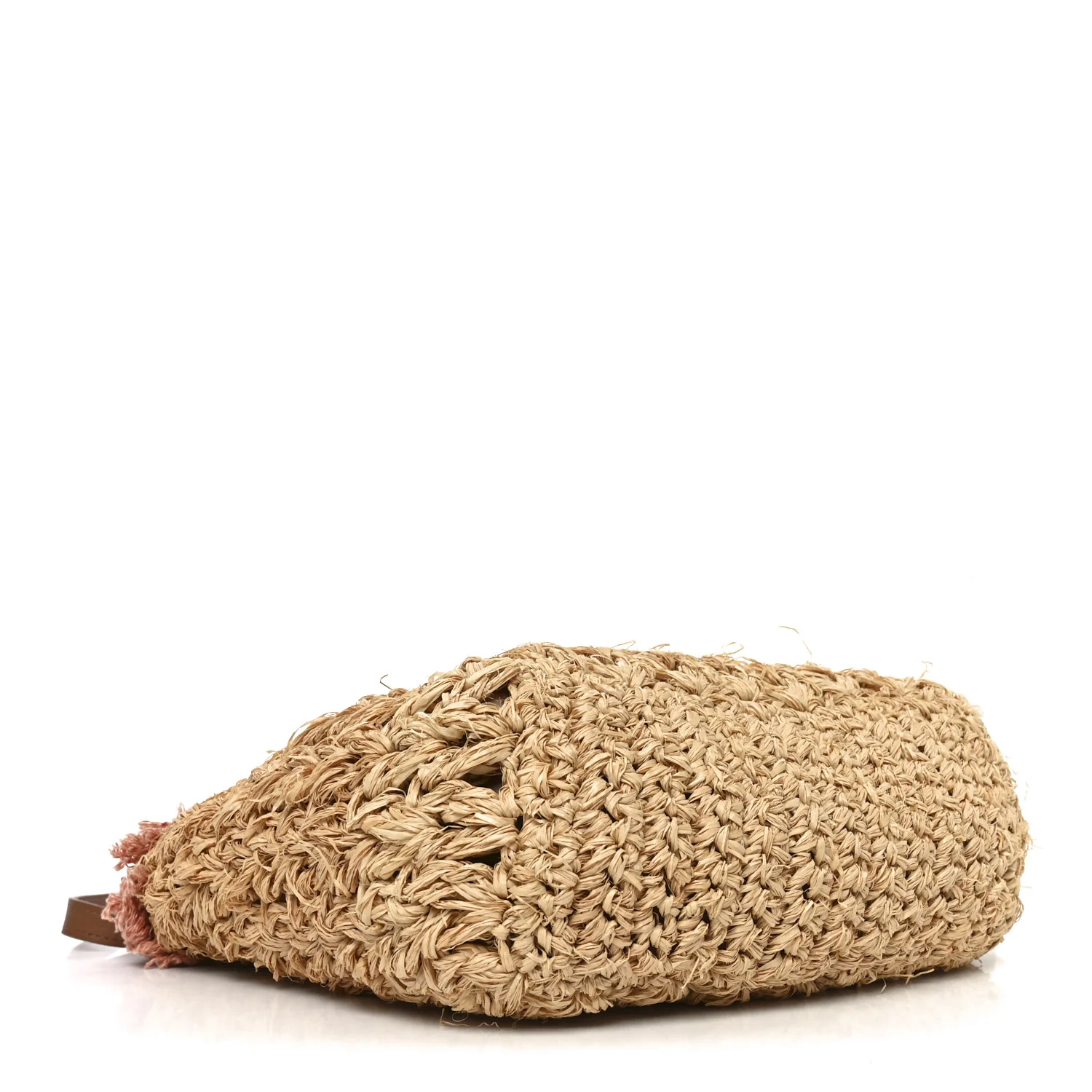 Straw Raffia Tote Natural Pink - Image 4