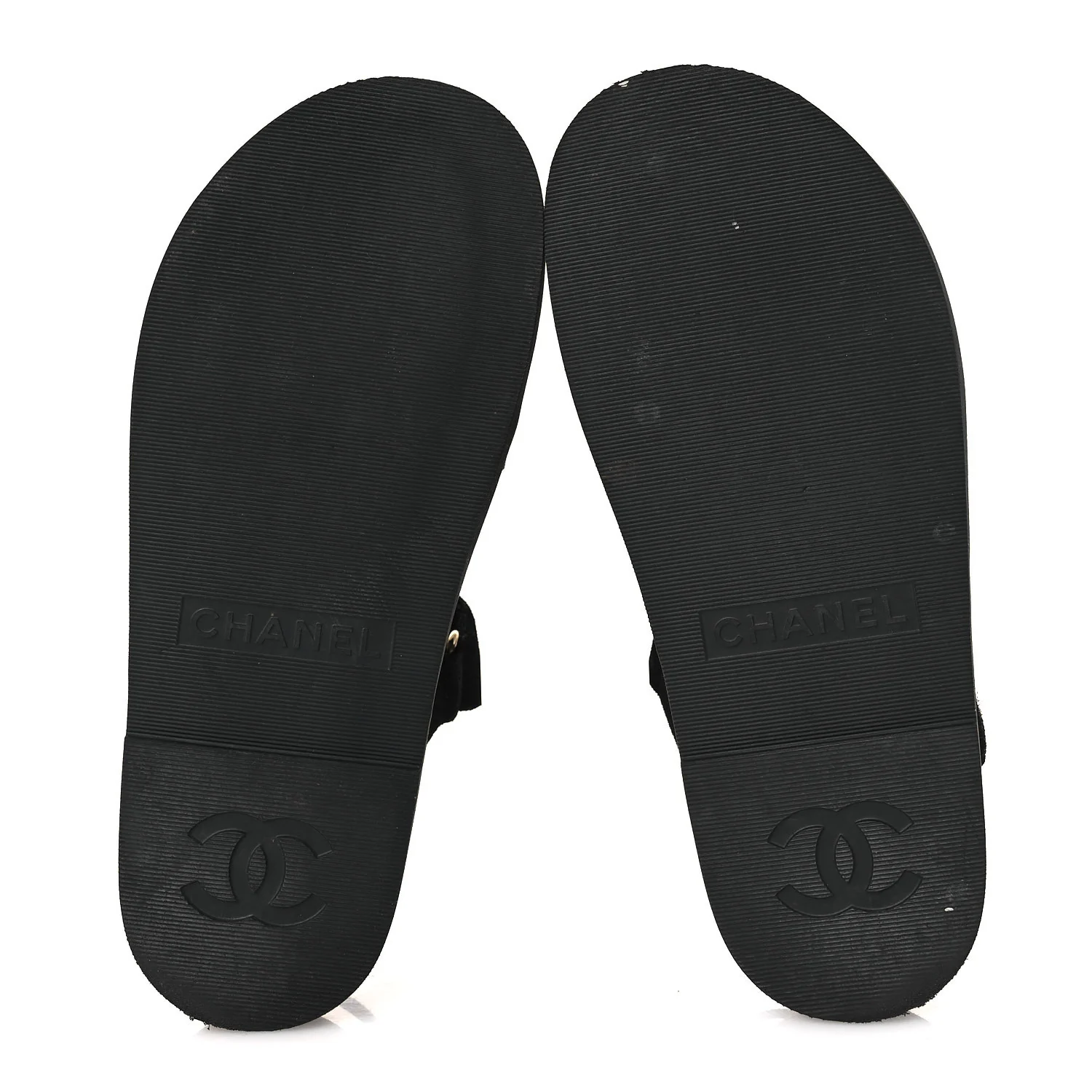 Suede Calfskin Dad Sandals 38 Black - Image 7