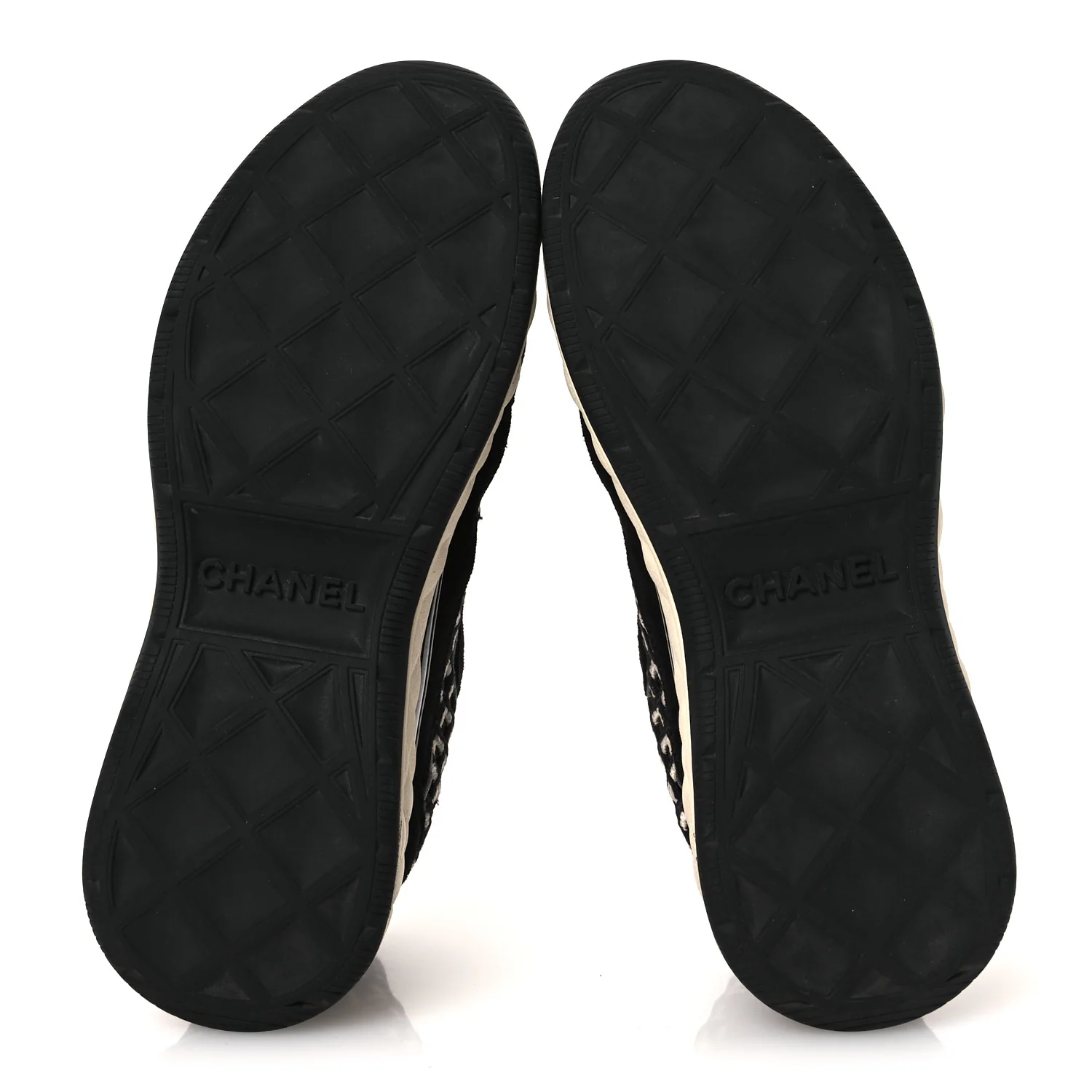 Suede Calfskin Embroidered CC Sneakers 36.5 Black - Image 7