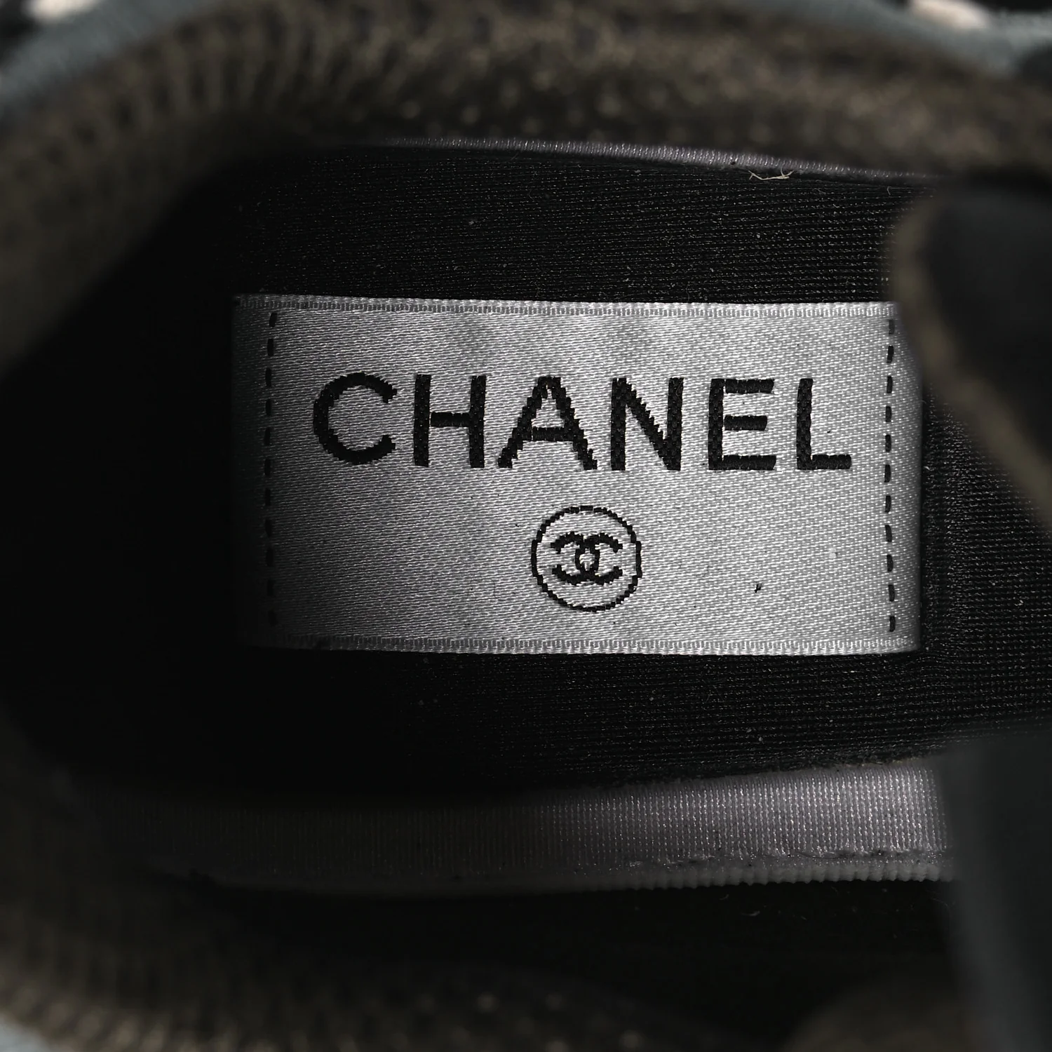 Suede Calfskin Embroidered CC Sneakers 36.5 Black - Image 9