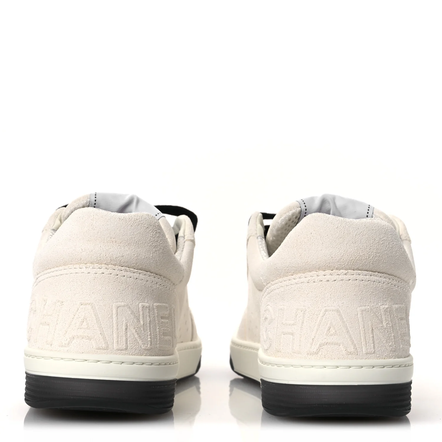 Suede Calfskin Logo Sneakers 40 Black White - Image 6