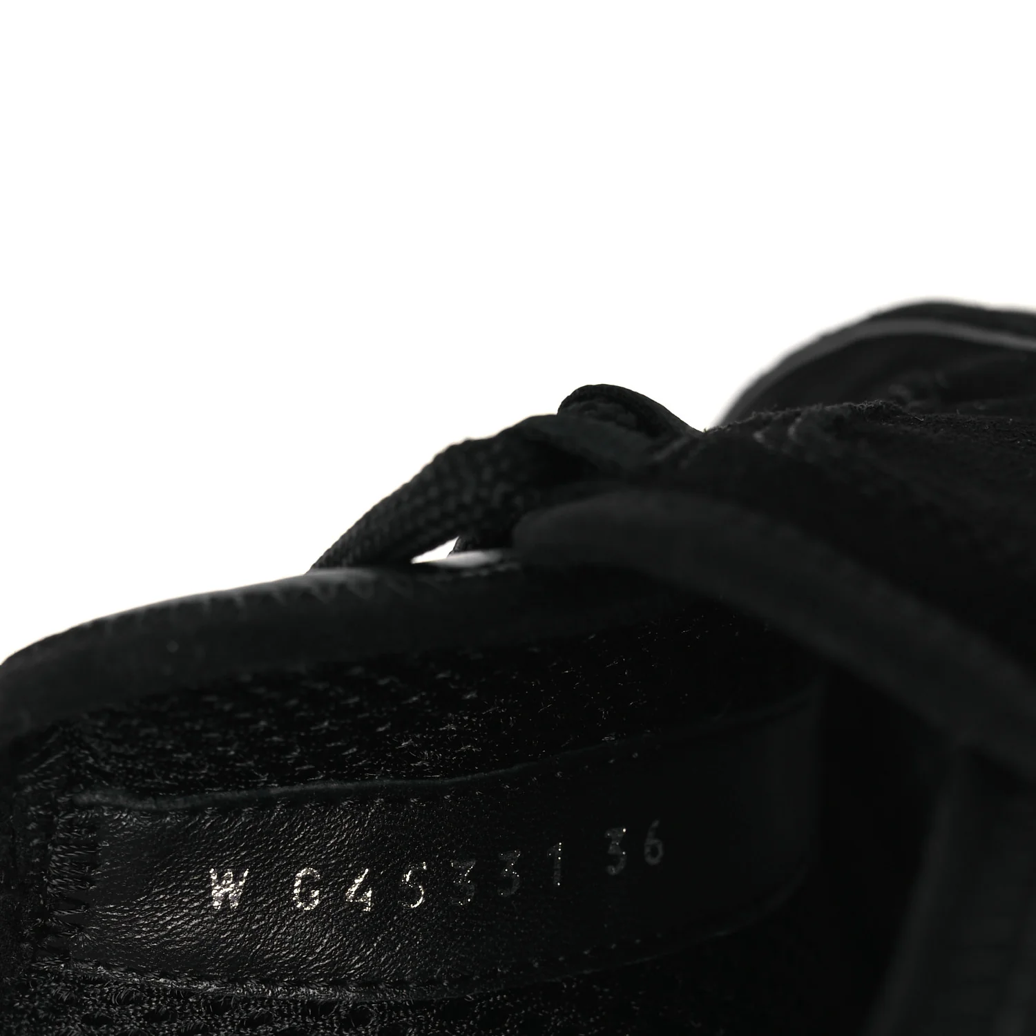 Suede Calfskin Nylon Grosgrain CC Sneakers 36 Black - Image 9