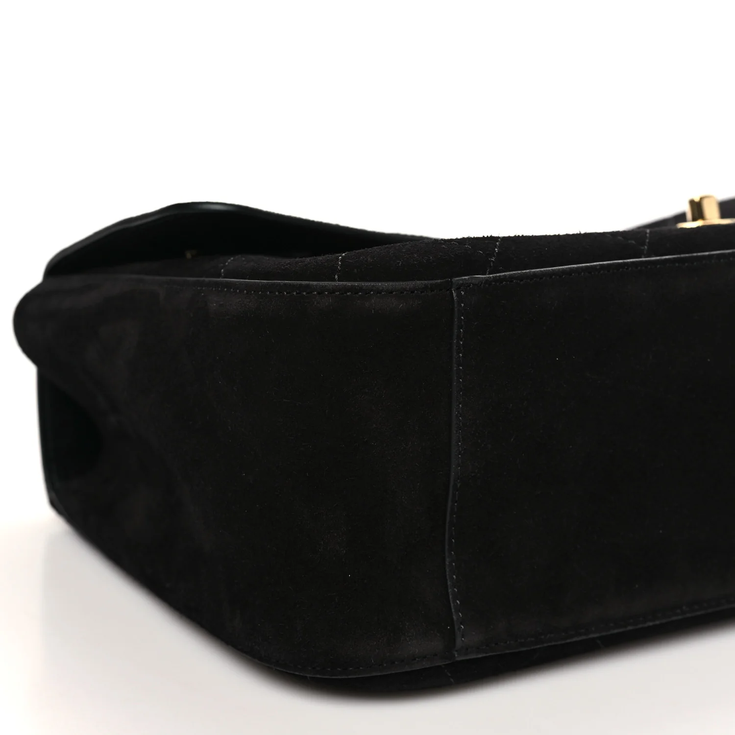 Suede Calfskin Small Souplissimo Maxi Flap Black - Image 8