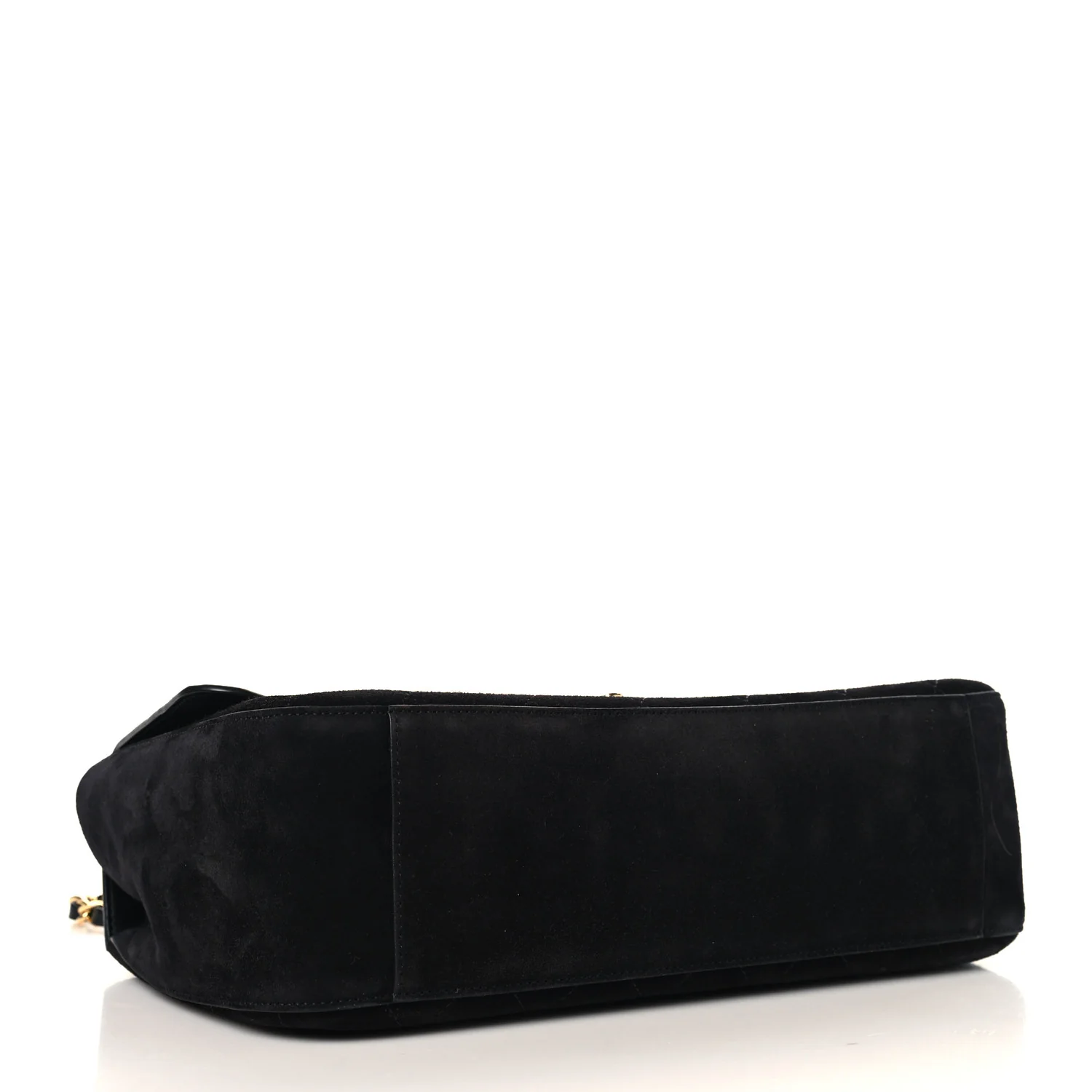 Suede Calfskin Small Souplissimo Maxi Flap Black - Image 5