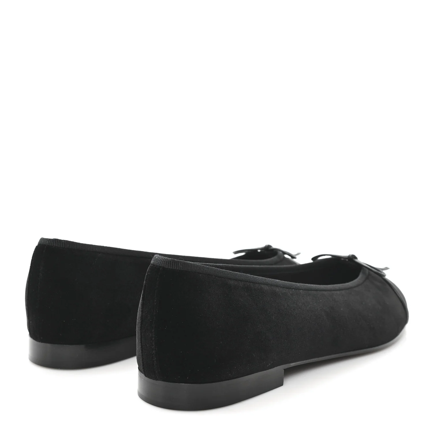 Suede Cap Toe CC Ballerina Flats 41 Black - Image 5