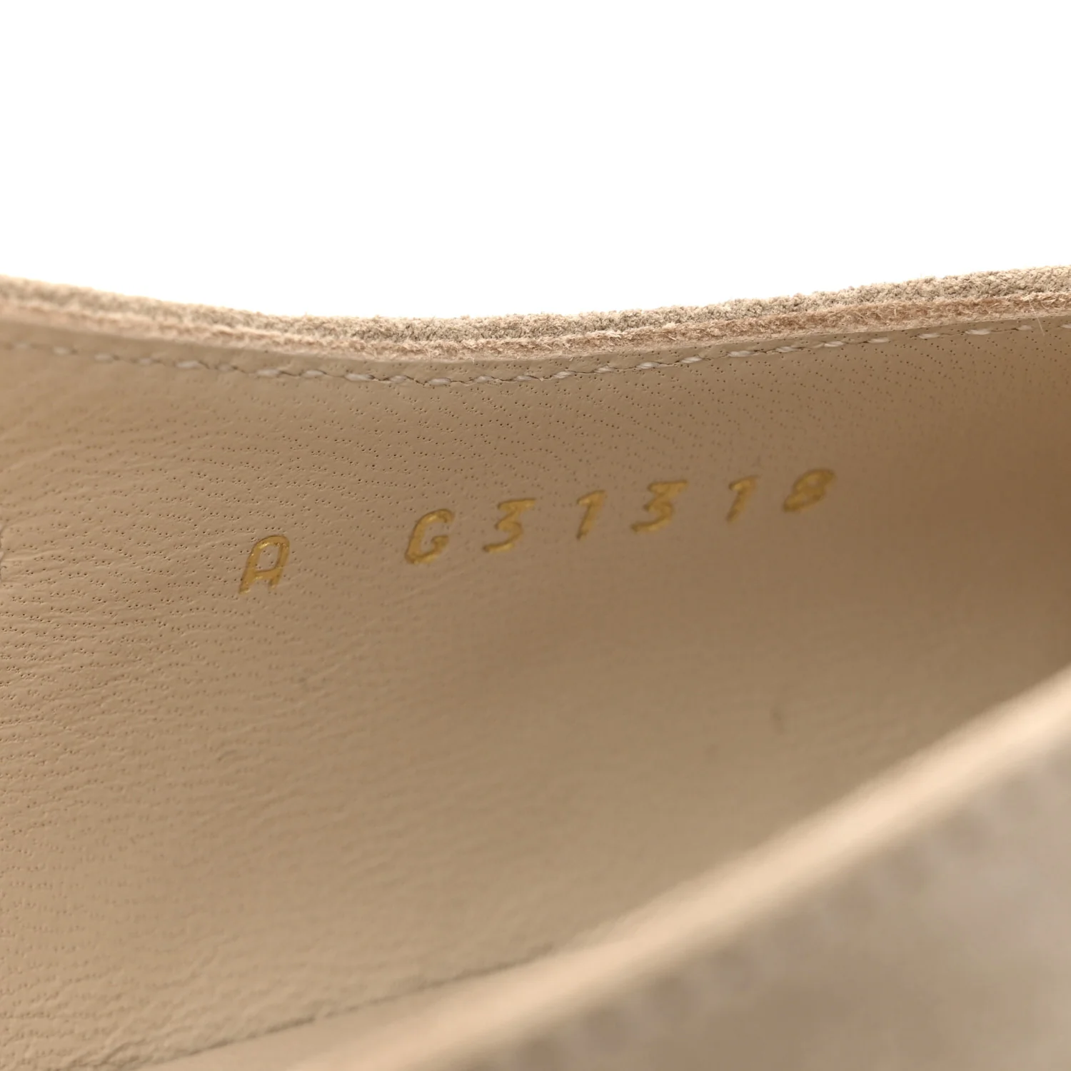 Suede Cap Toe CC Slingback Pumps 38 Ivory Light Beige - Image 9