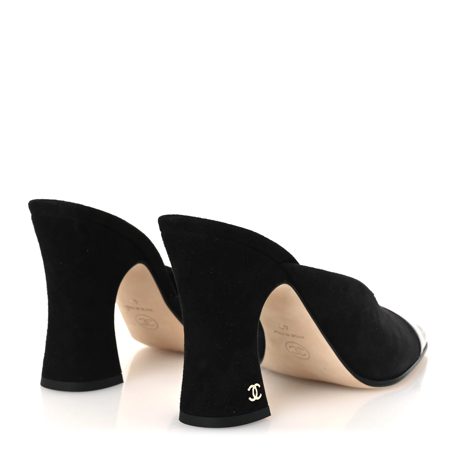 Suede Kidskin Patent Calfskin Mules 40 Black - Image 5
