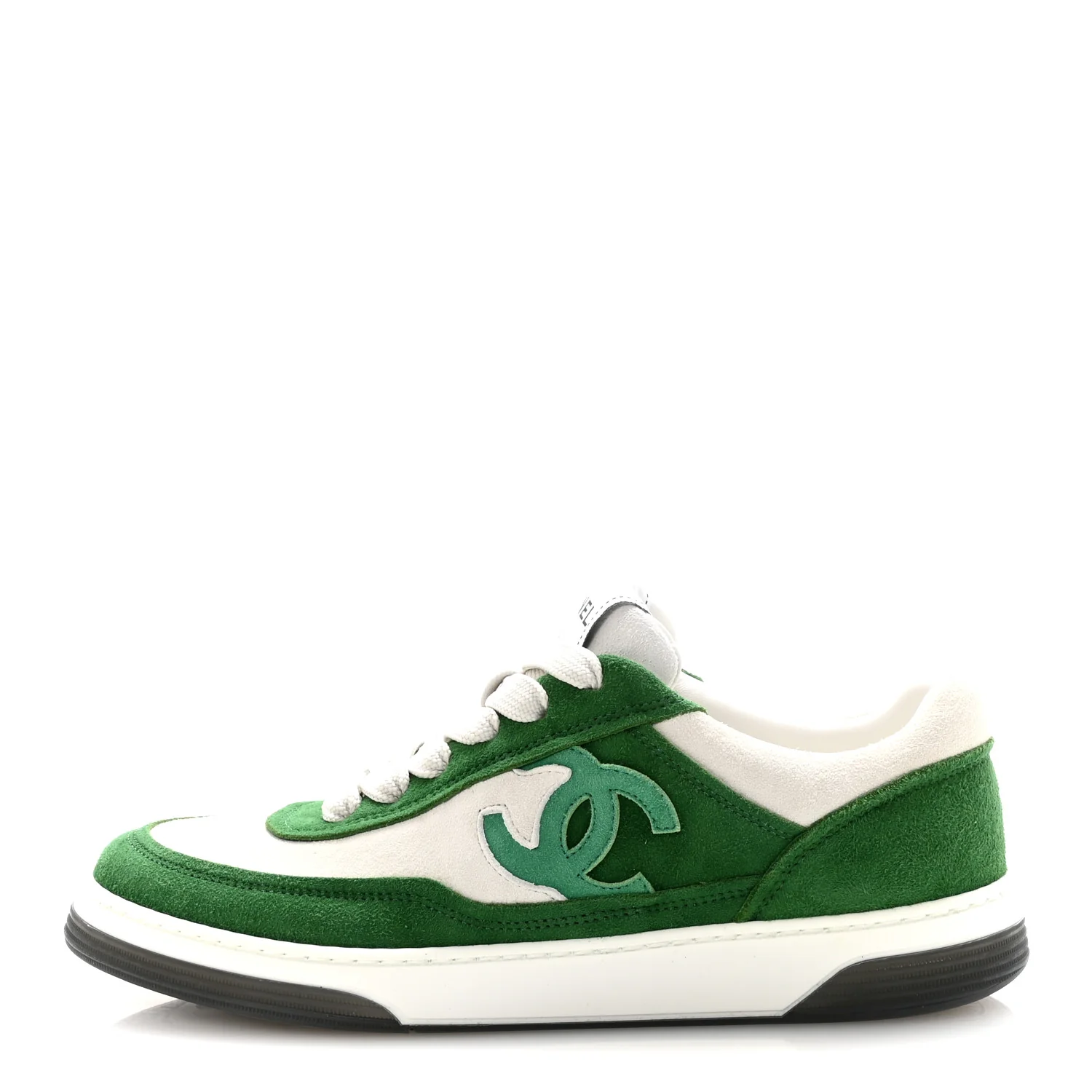 Suede Kidskin Womens CC Sneakers 37 White Green