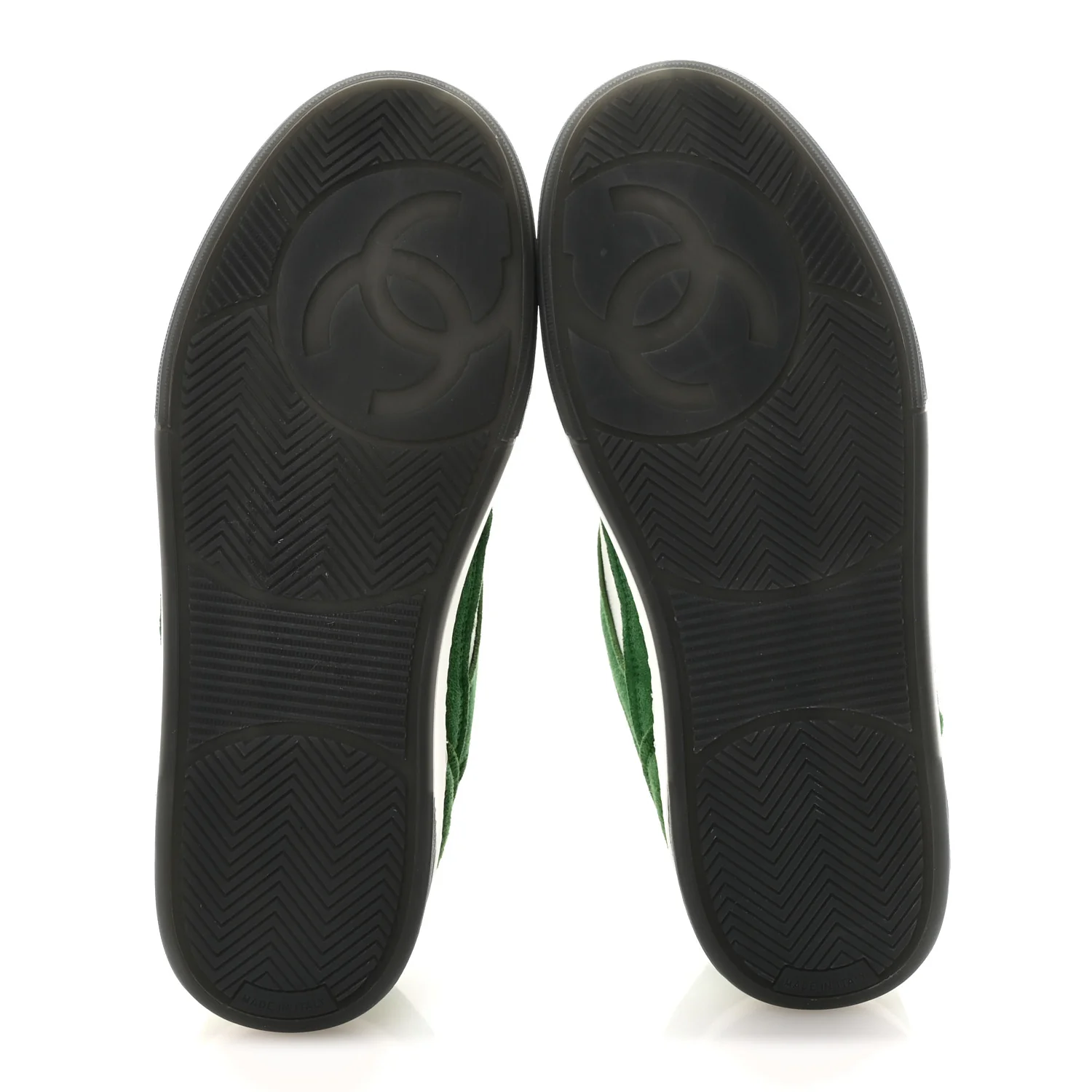 Suede Kidskin Womens CC Sneakers 37 White Green - Image 6