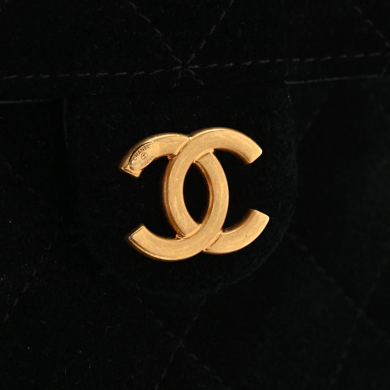 Suede Quilted Medium Chanel 25 Handbag Black - Image 13