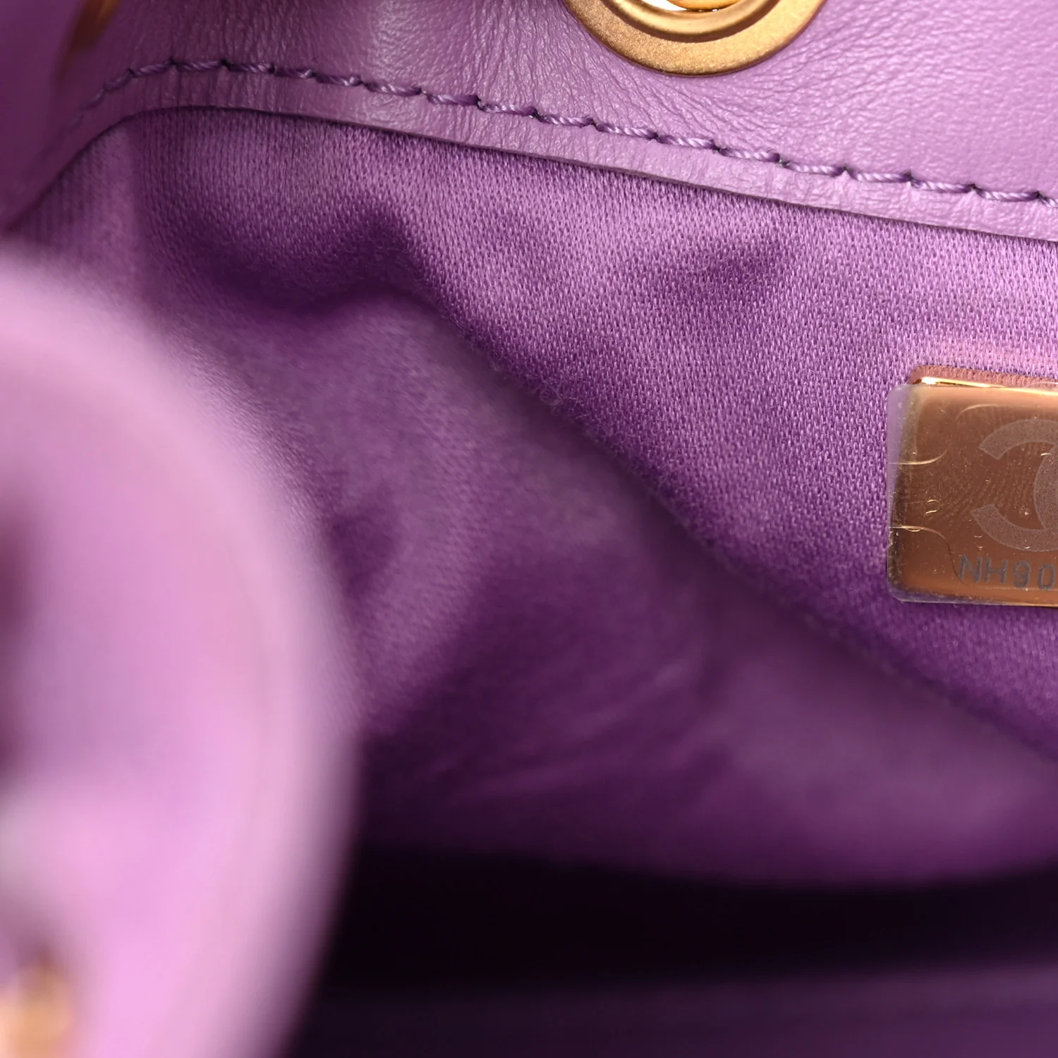 Suede Quilted Mini Chanel 25 Handbag Purple - Image 7