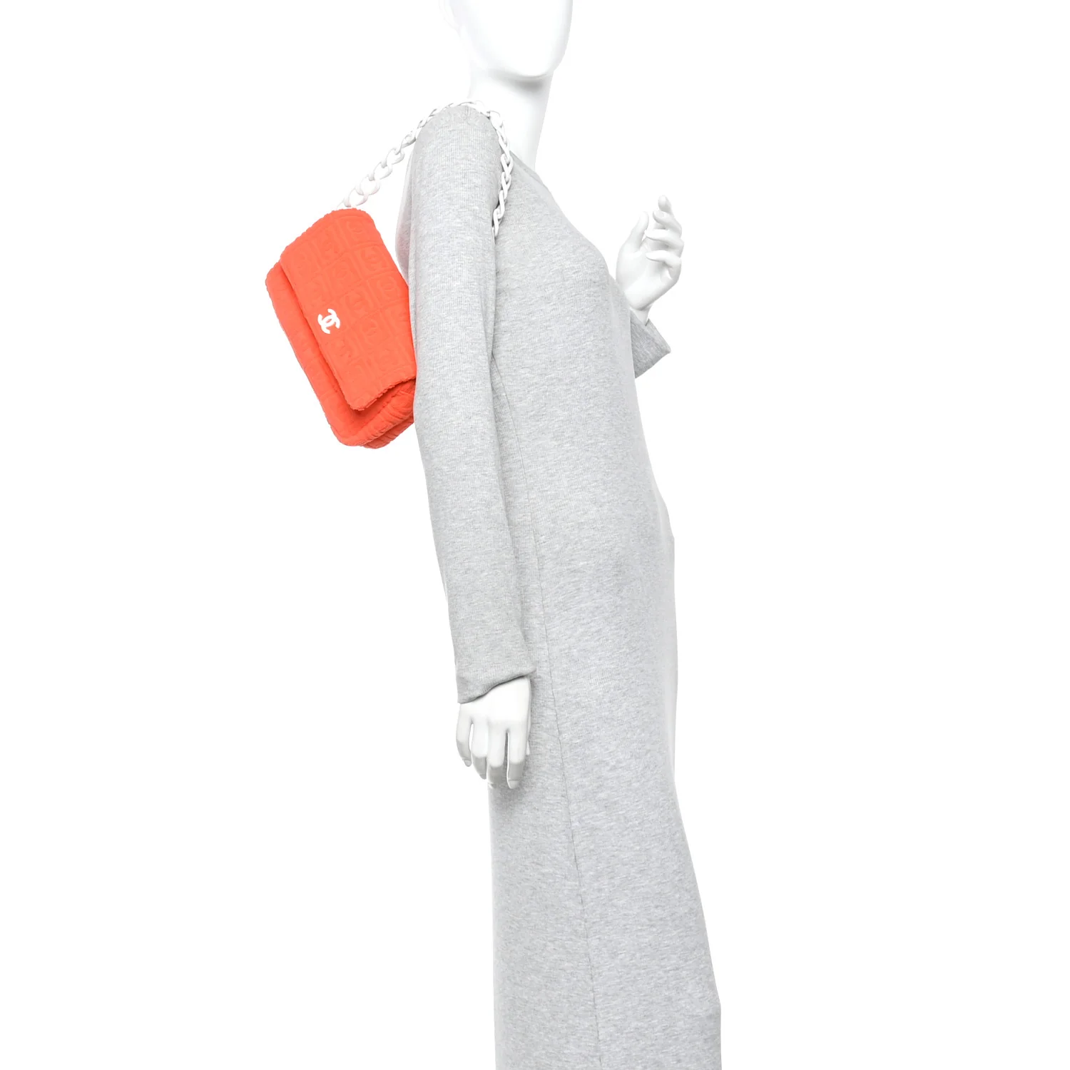 Terry Cloth CC Medium Single Flap Orange - Image 2