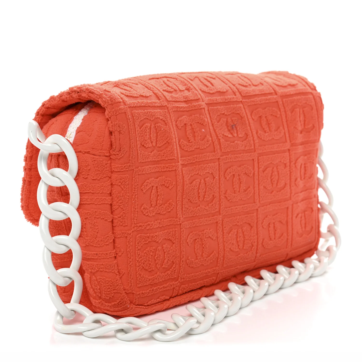 Terry Cloth CC Medium Single Flap Orange - Image 3