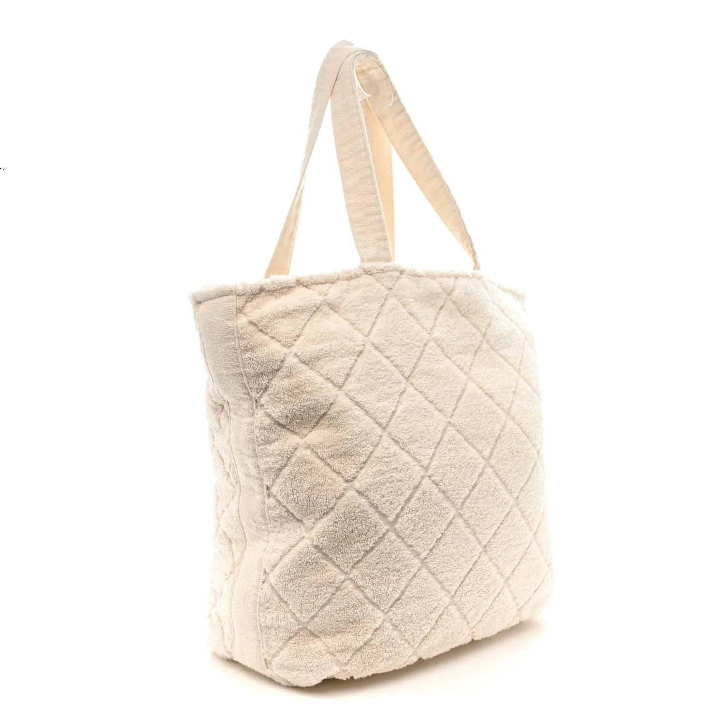 Terry Cotton CC Beach Tote Towel Set Ivory - Image 4