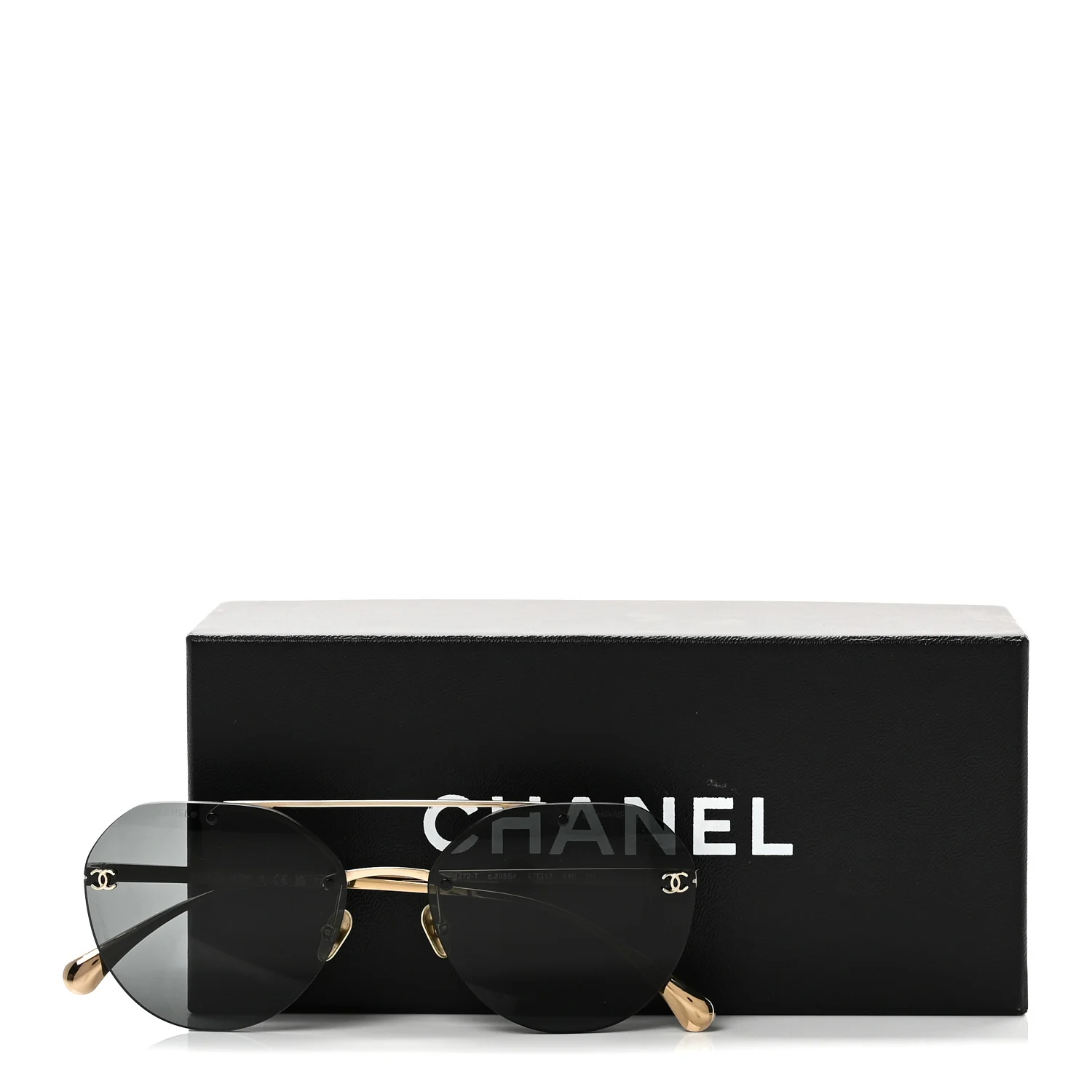 Titanium CC Pilot Aviator Sunglasses 4272-T Black Gold - Image 8