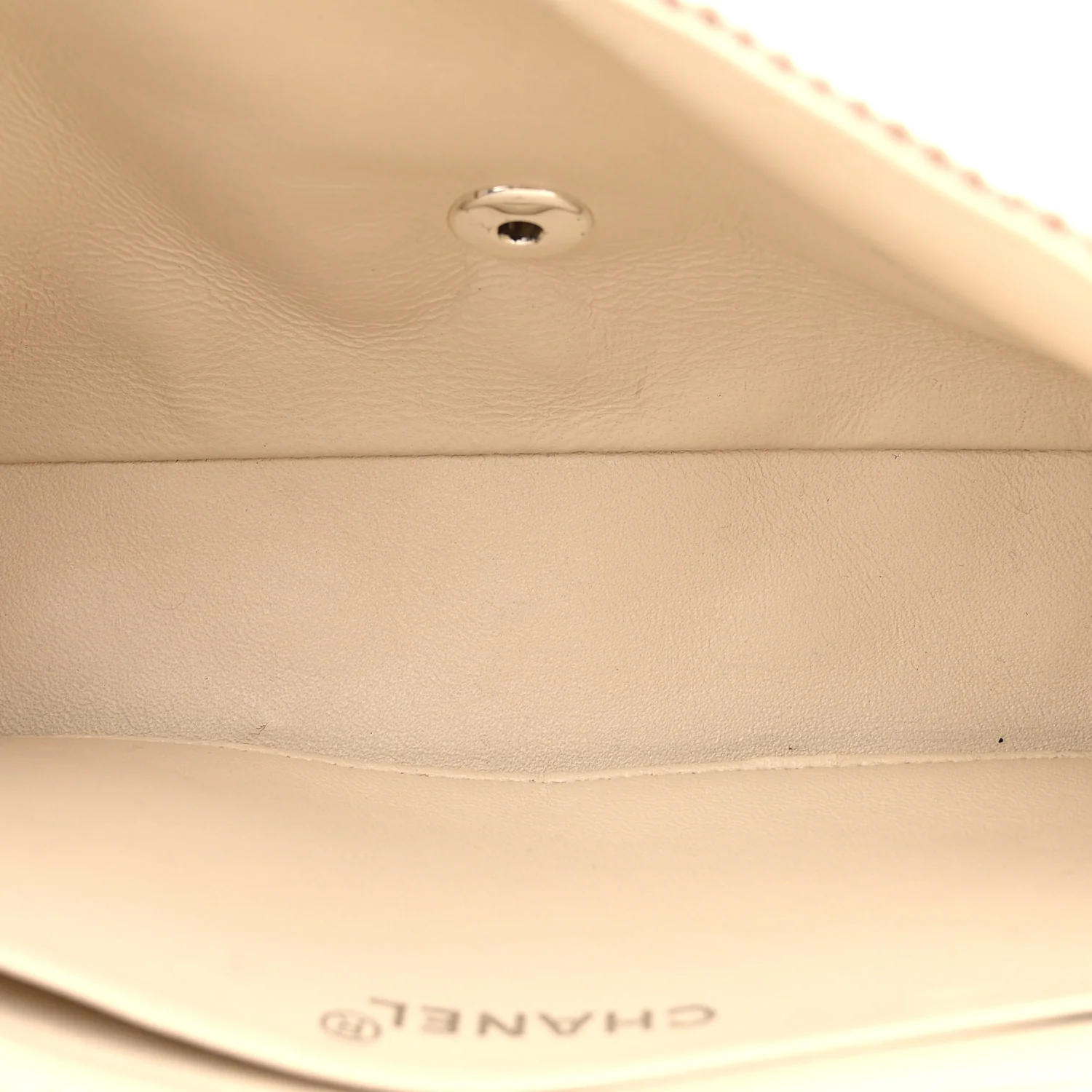 Toile Gingham Medium Single Flap Beige - Image 5
