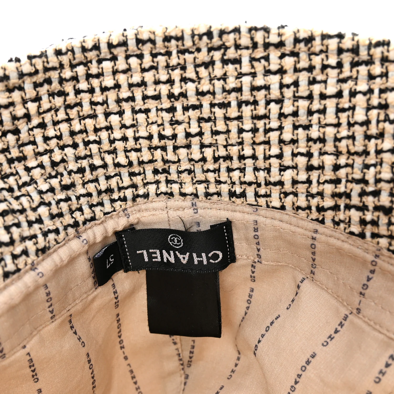 Tweed Bucket Hat 57 Beige - Image 8