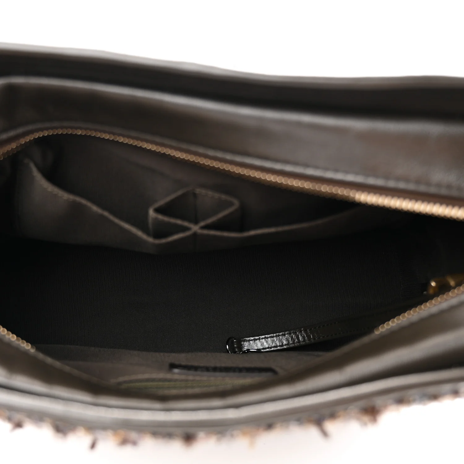 Tweed Calfskin Medium Gabrielle Hobo Brown - Image 5