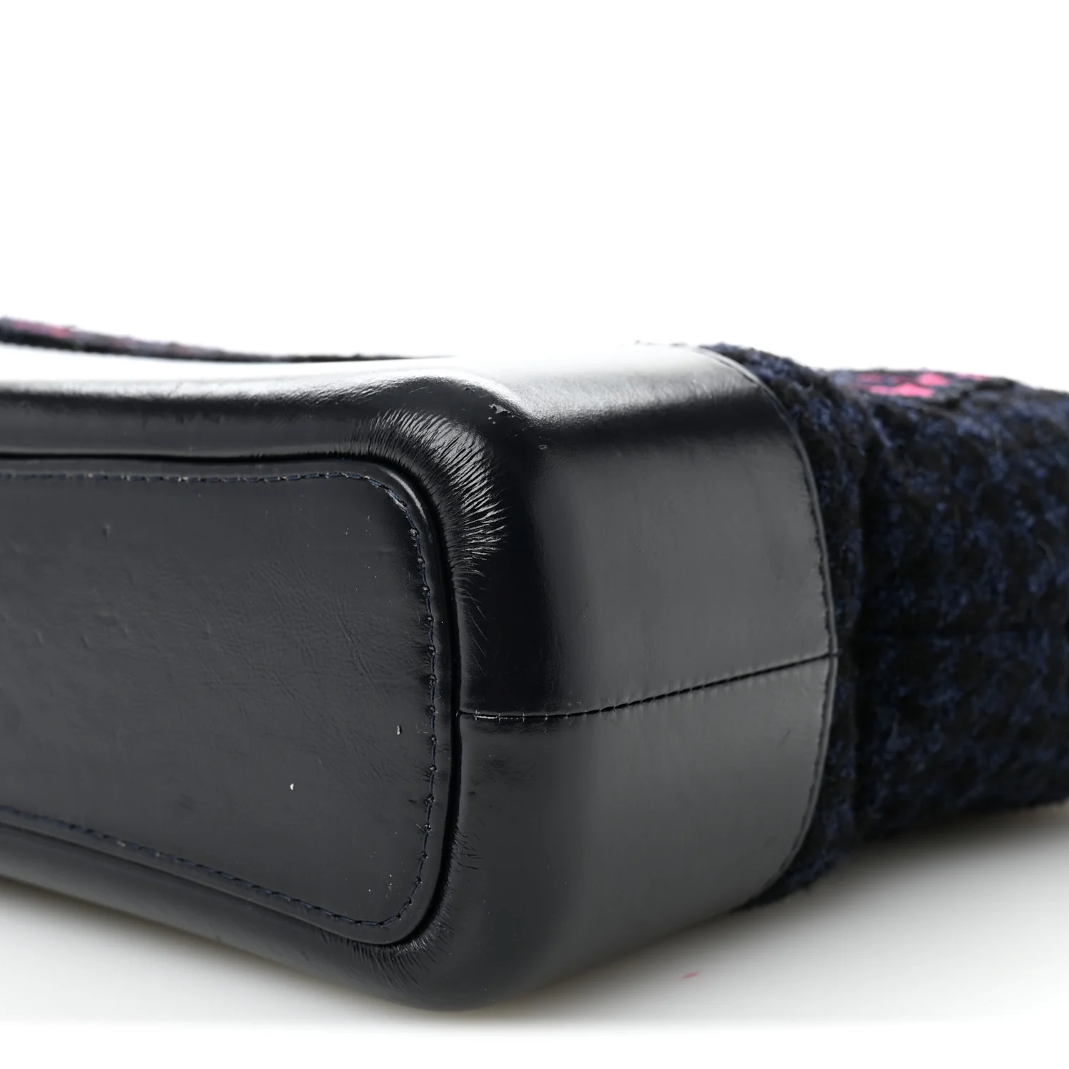 Tweed Calfskin Quilted Medium Gabrielle Hobo Black Blue - Image 10
