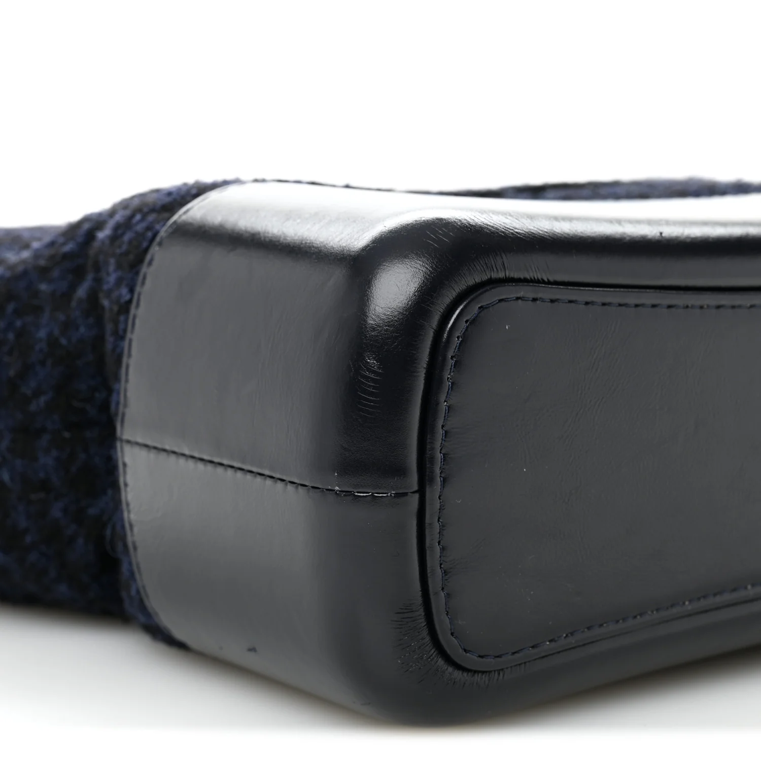 Tweed Calfskin Quilted Medium Gabrielle Hobo Black Blue - Image 9