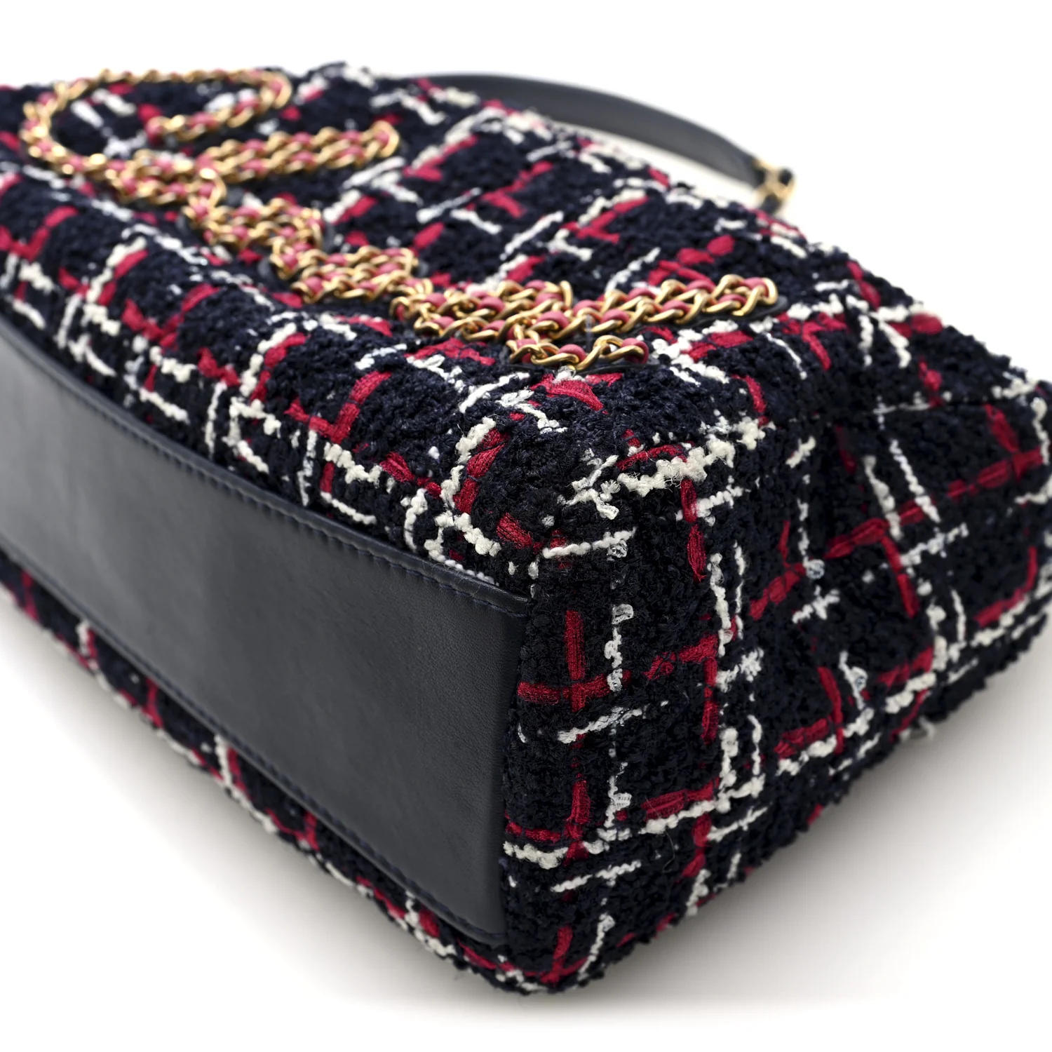 Tweed Calfskin Signe Hobo Navy Multicolor - Image 10