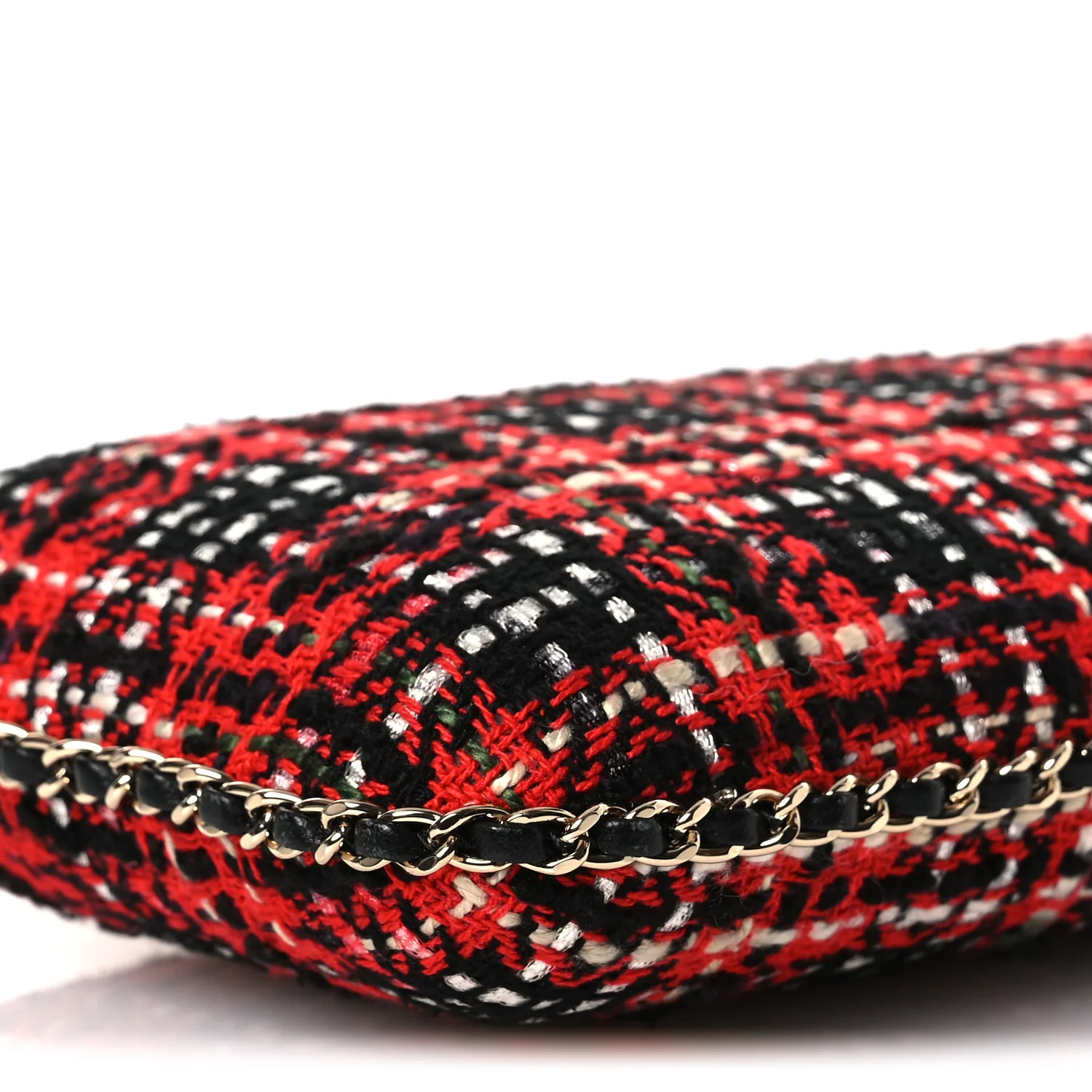 Tweed Chain Around Phone Holder Red Multicolor - Image 10