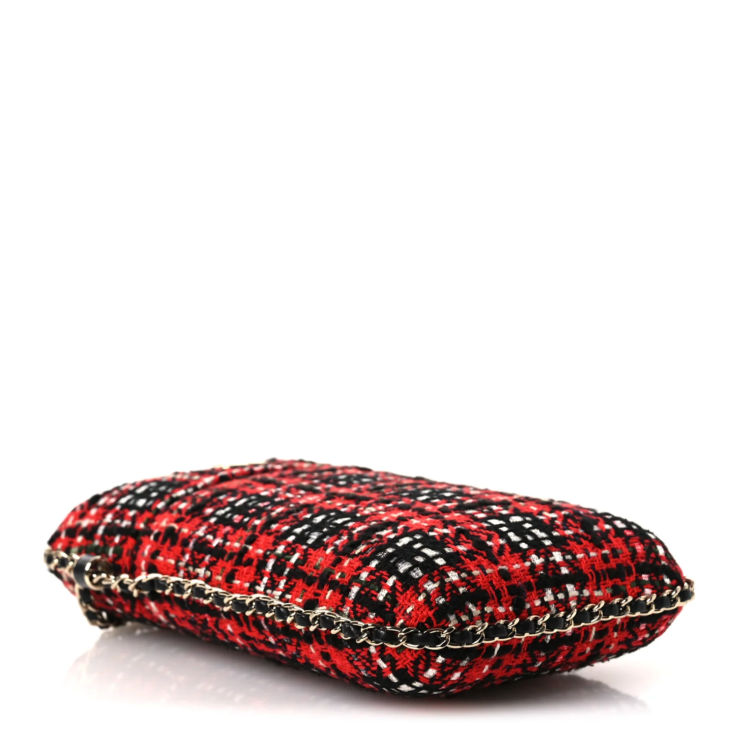 Tweed Chain Around Phone Holder Red Multicolor - Image 4