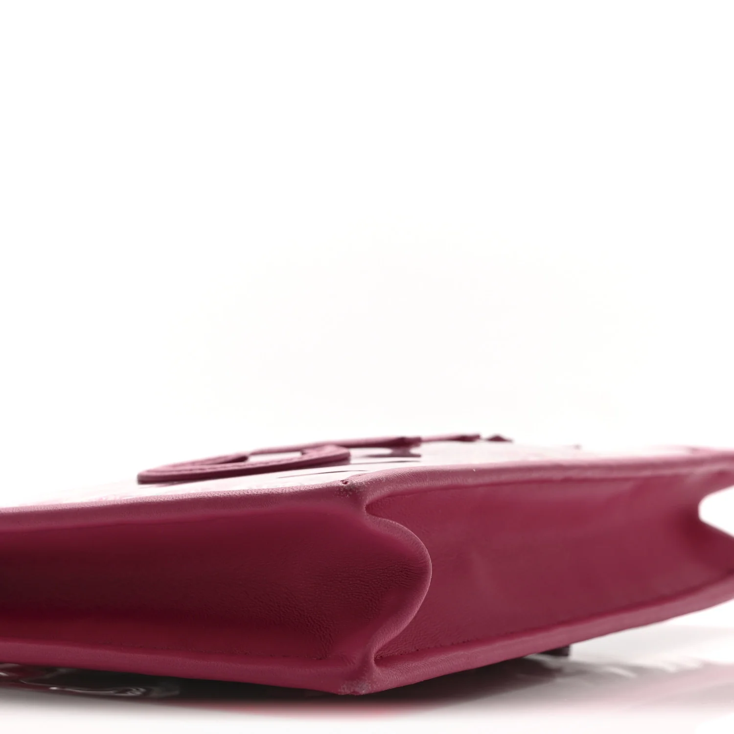 Tweed PVC Lambskin Wristlet Pouch Pink - Image 9