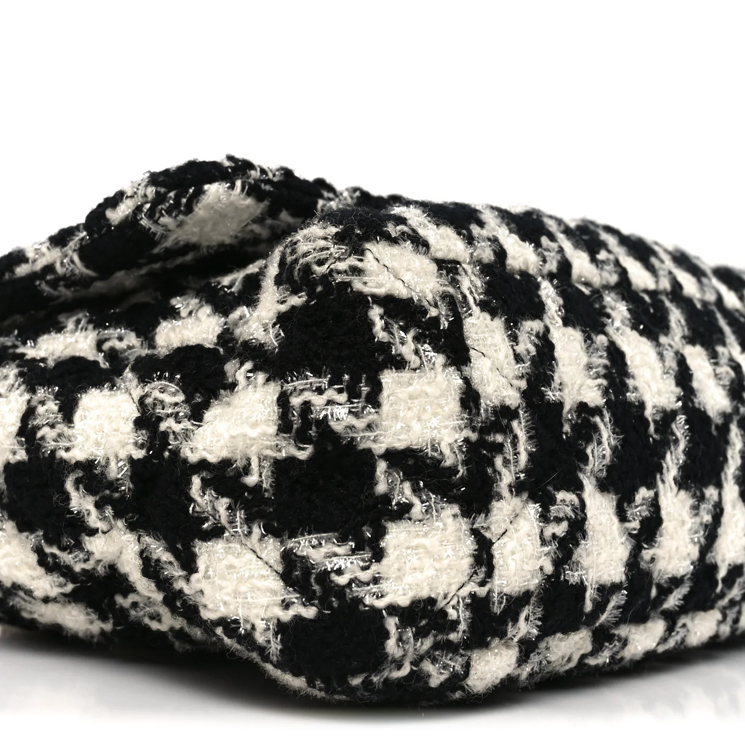 Tweed Quilted Maxi Chanel 19 Flap Black Ecru White - Image 9