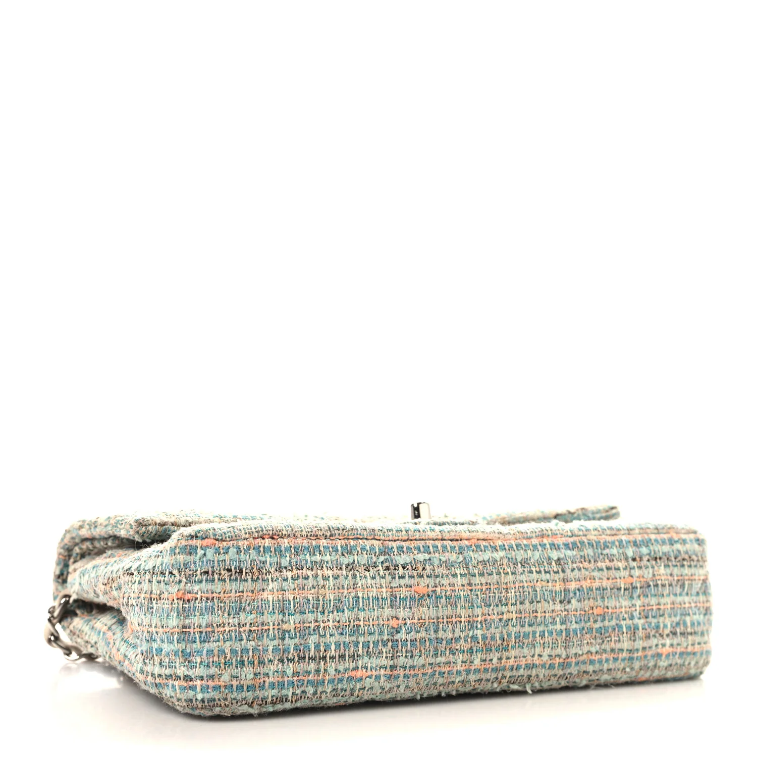 Tweed Quilted Medium Double Flap Blue Multicolor - Image 3