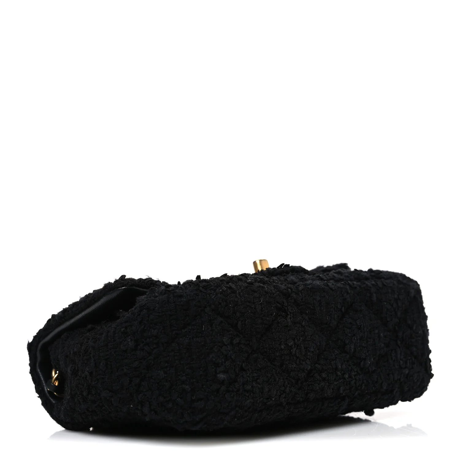 Tweed Quilted Mini Square Flap Black - Image 4