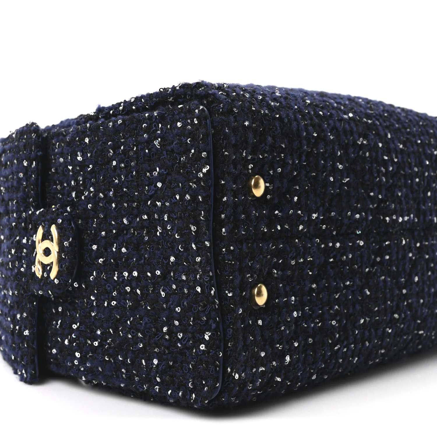 Tweed Quilted Small Chanel 25 Handbag Blue - Image 9