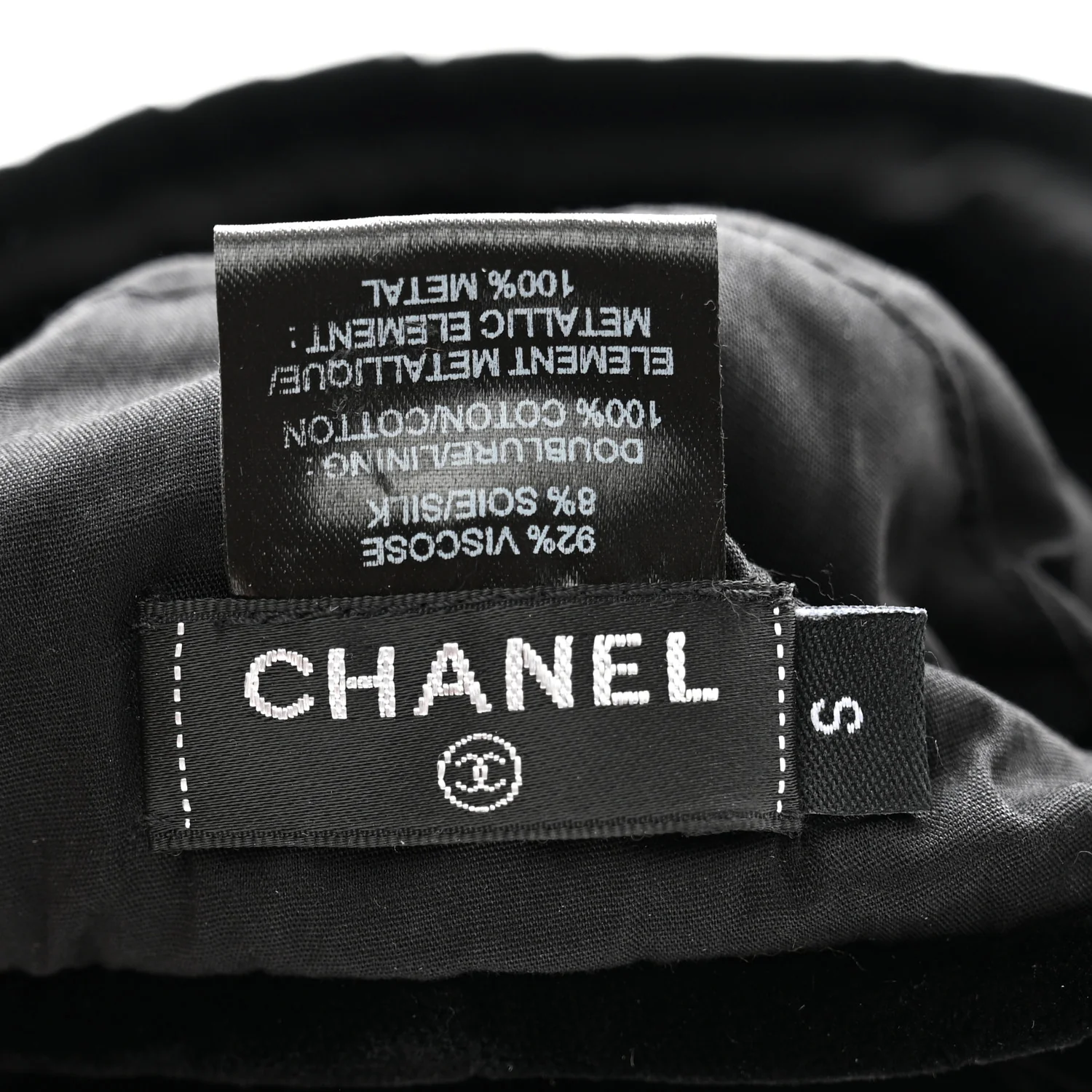 Velvet Beret Hat S Black - Image 8