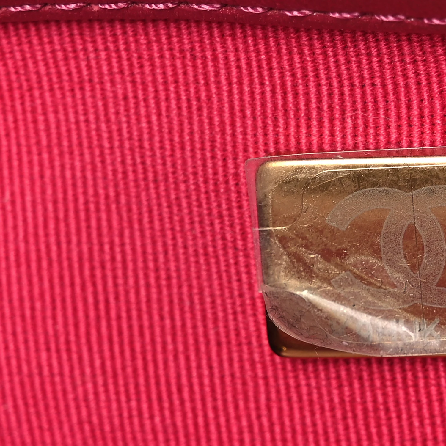 Velvet Camellia Embossed Mini Square Flap Fushia - Image 6