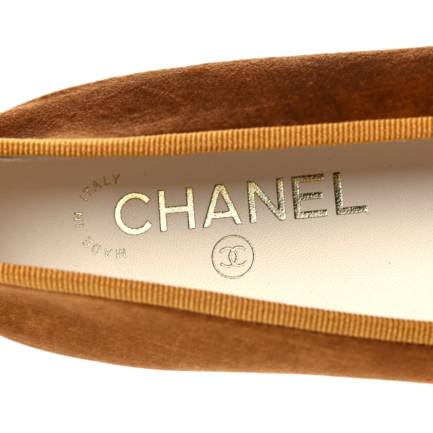 Velvet Cap Toe CC Ballerina Flats 38 Brown Light Brown - Image 9