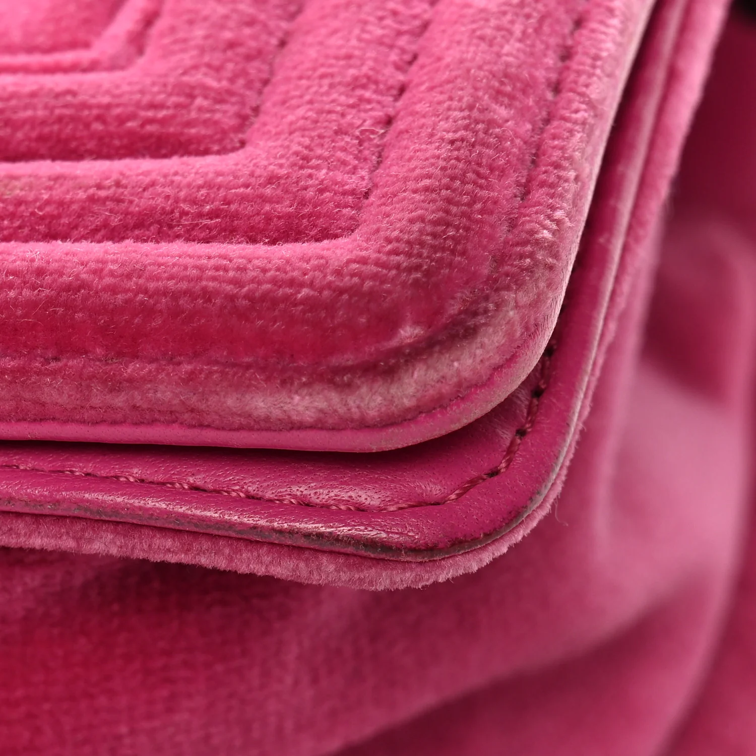 Velvet Quilted Small Boy Flap Fuchsia - Image 11