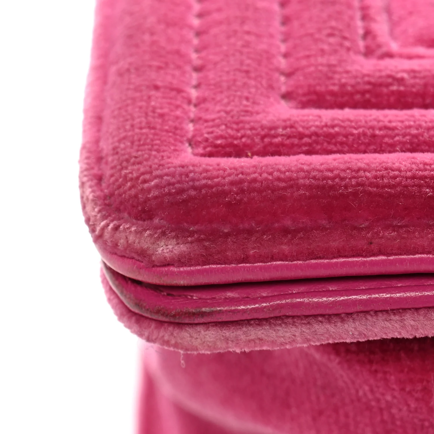 Velvet Quilted Small Boy Flap Fuchsia - Image 12