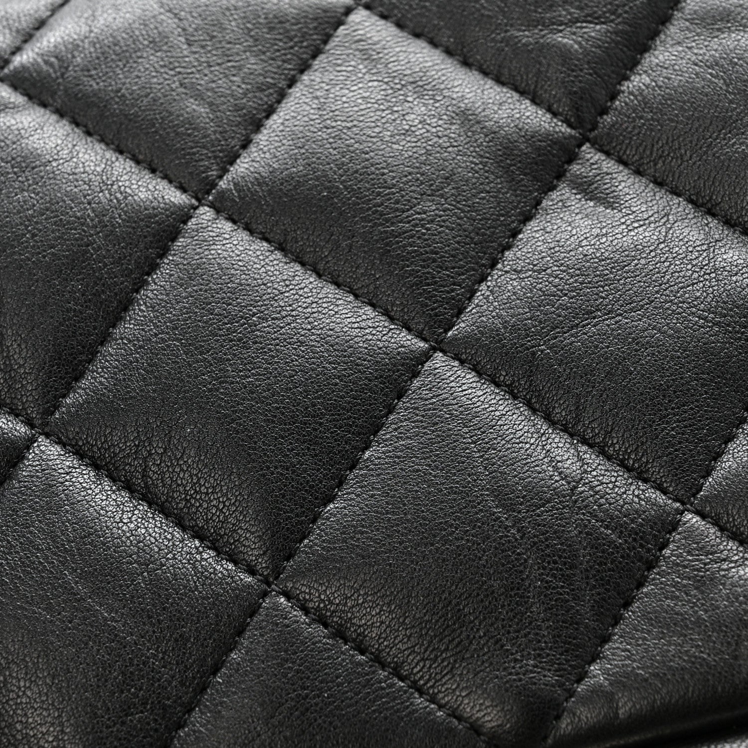 Washed Lambskin Quilted Maxi Chain Around Flap Black - Image 11