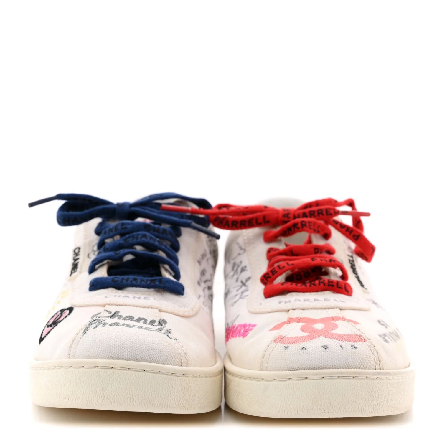 x Pharrell Williams Canvas Mens Sneakers 43 White - Image 3